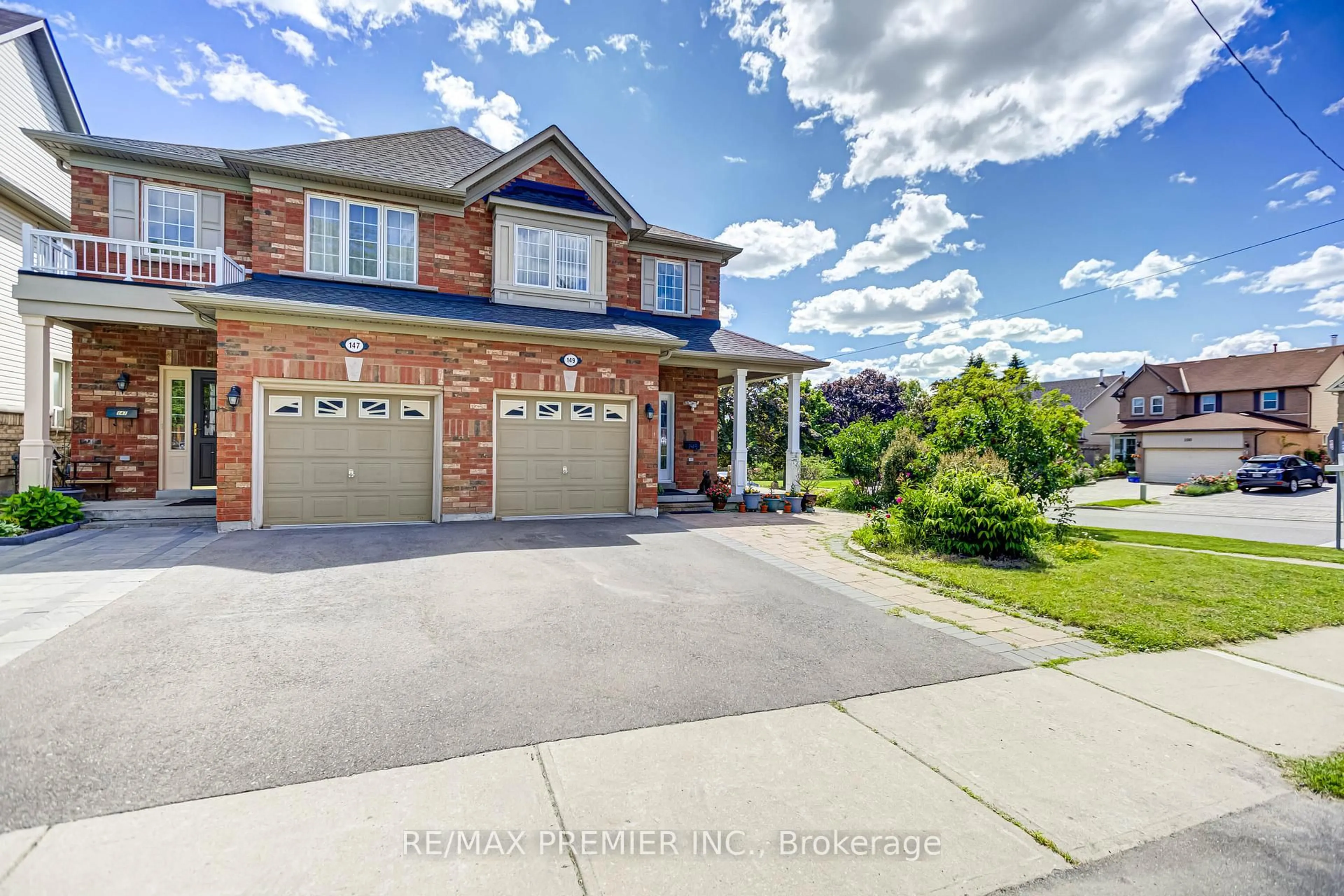 Home with brick exterior material, street for 149 Ducatel Cres, Ajax Ontario L1T 0B1