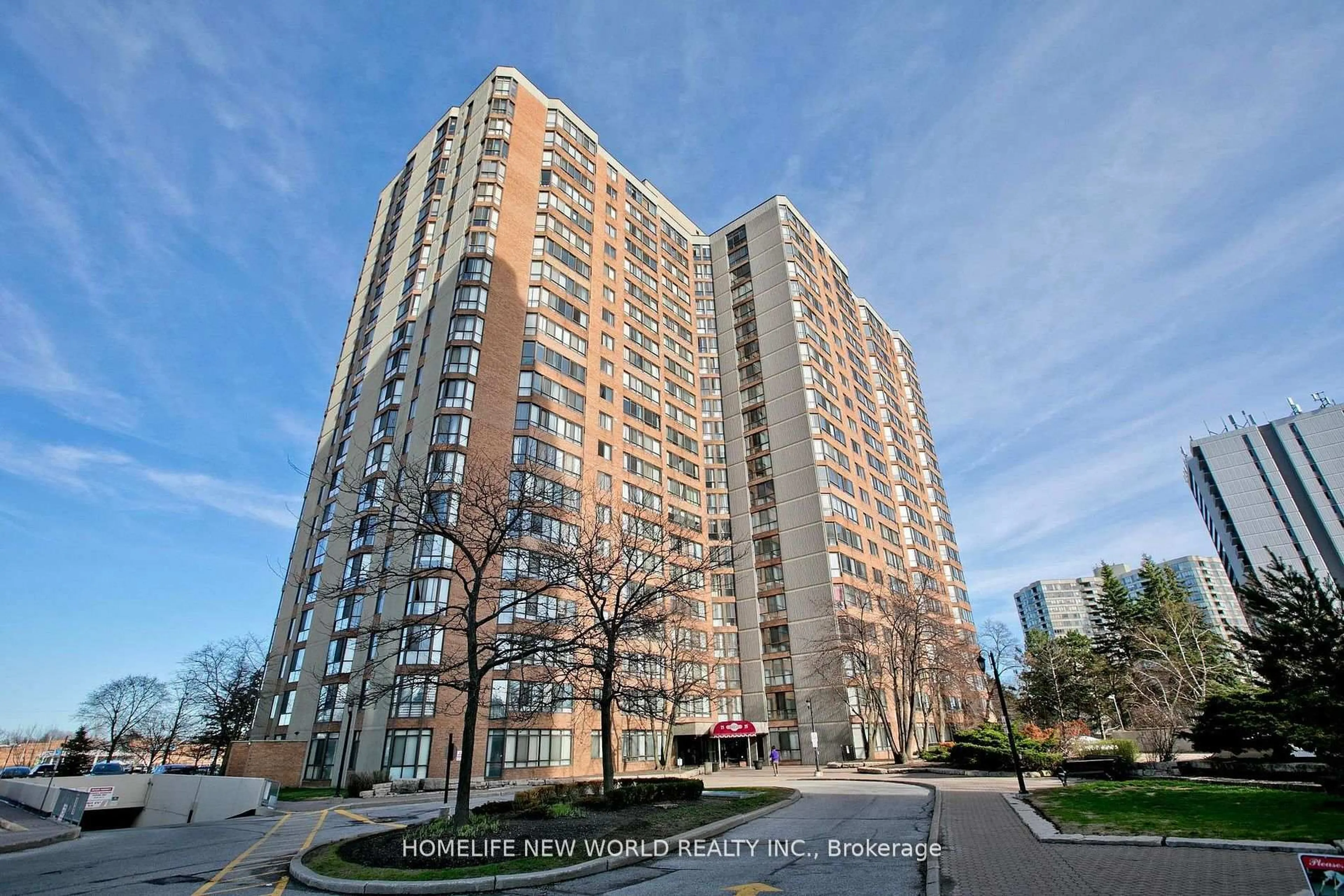 A pic from outside/outdoor area/front of a property/back of a property/a pic from drone, unknown for 75 Bamburgh Circ #2117, Toronto Ontario M1W 3W1