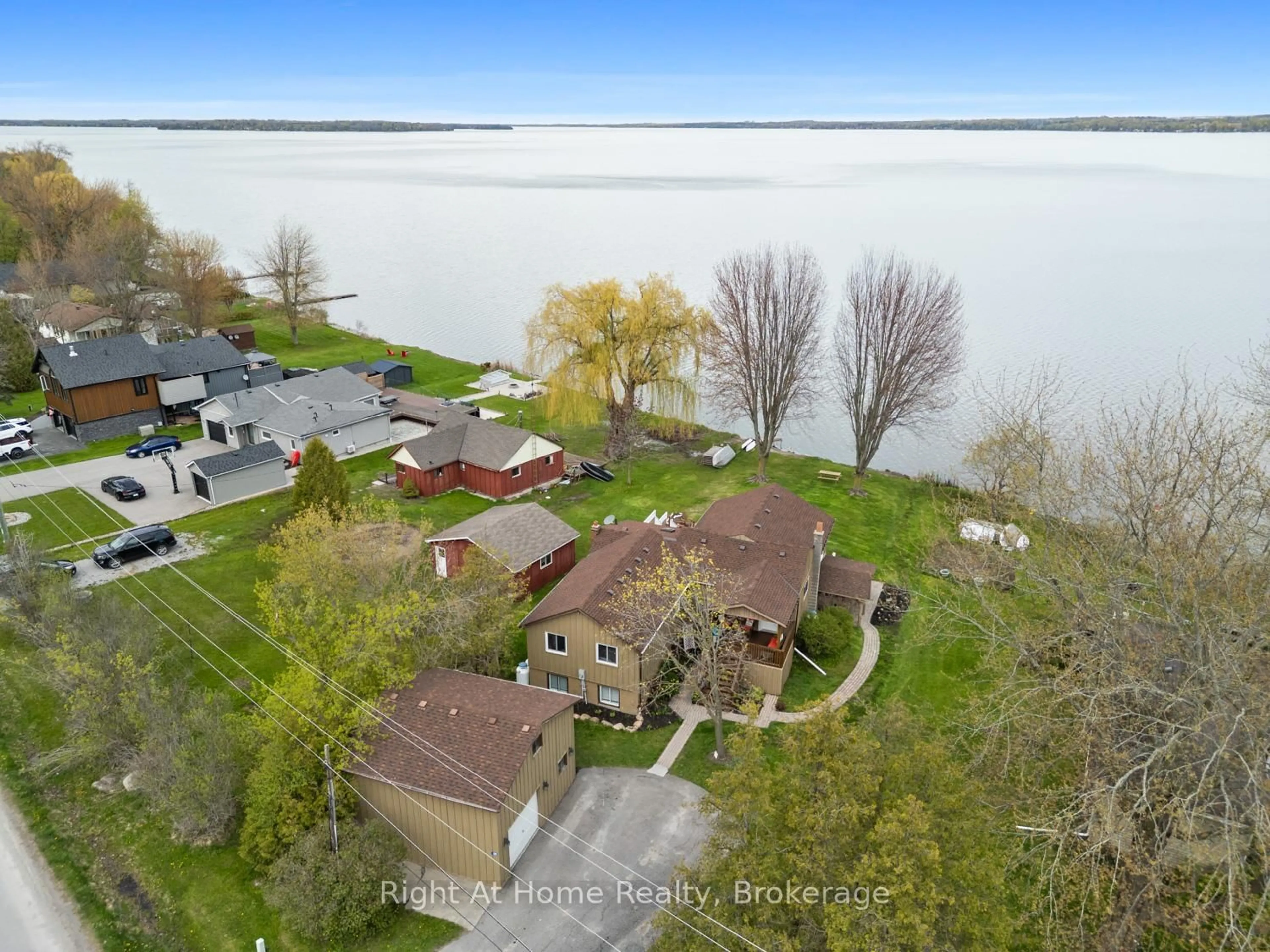 A pic from outside/outdoor area/front of a property/back of a property/a pic from drone, water/lake/river/ocean view for 239 Aldred Dr, Scugog Ontario L9L 1B6
