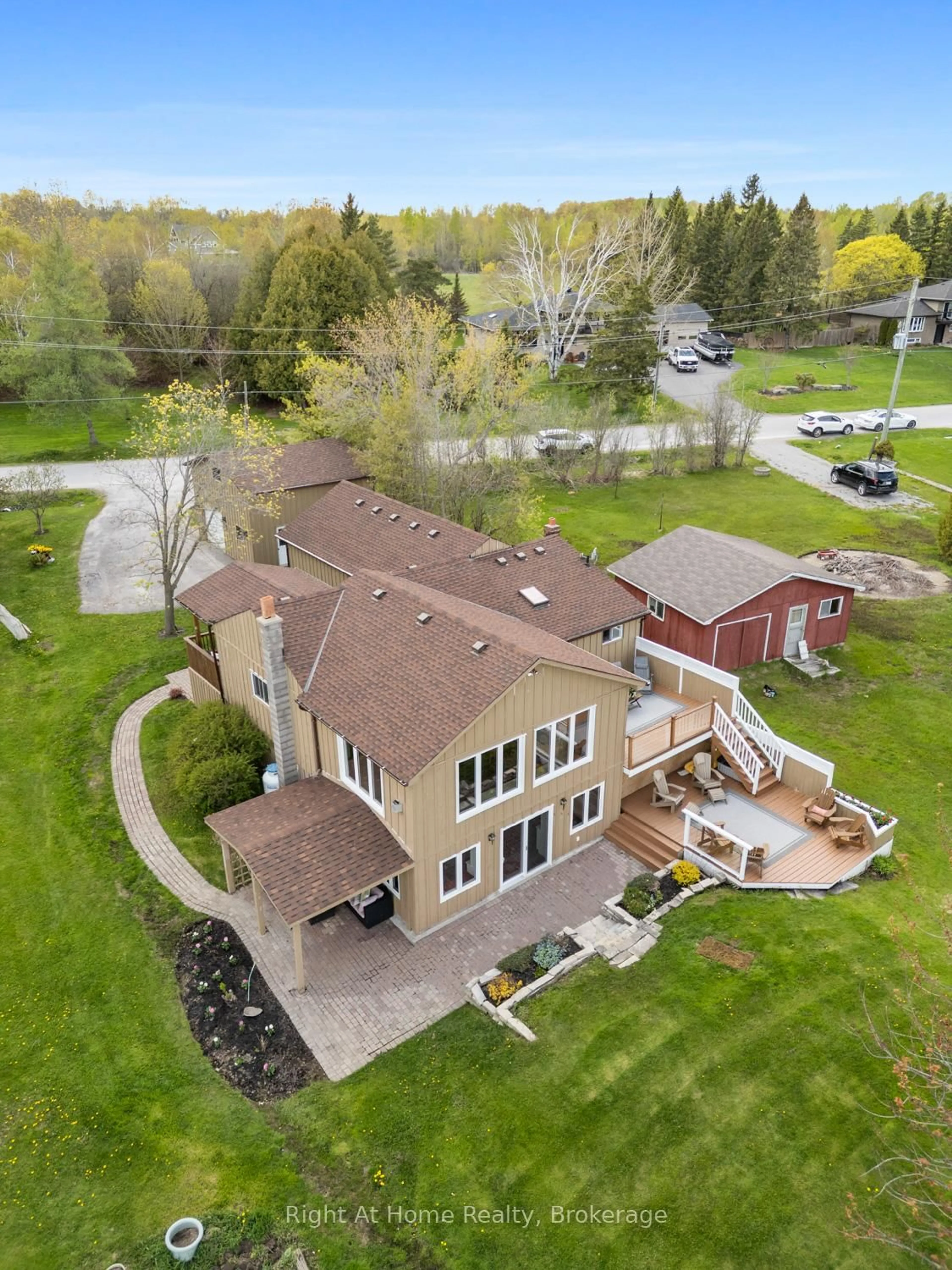 A pic from outside/outdoor area/front of a property/back of a property/a pic from drone, street for 239 Aldred Dr, Scugog Ontario L9L 1B6