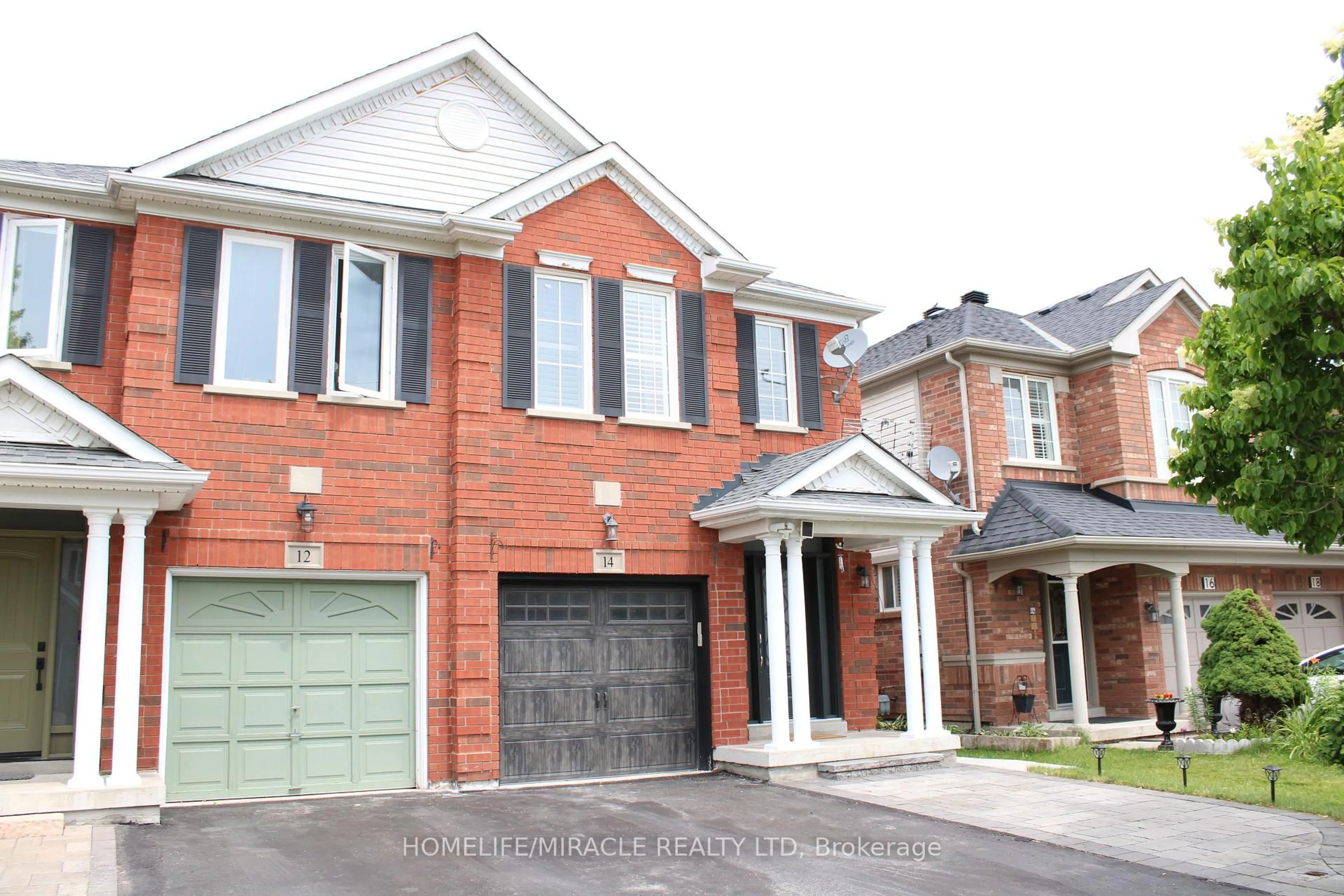Home with brick exterior material, street for 14 Unsworth Cres, Ajax Ontario L1T 4Y2