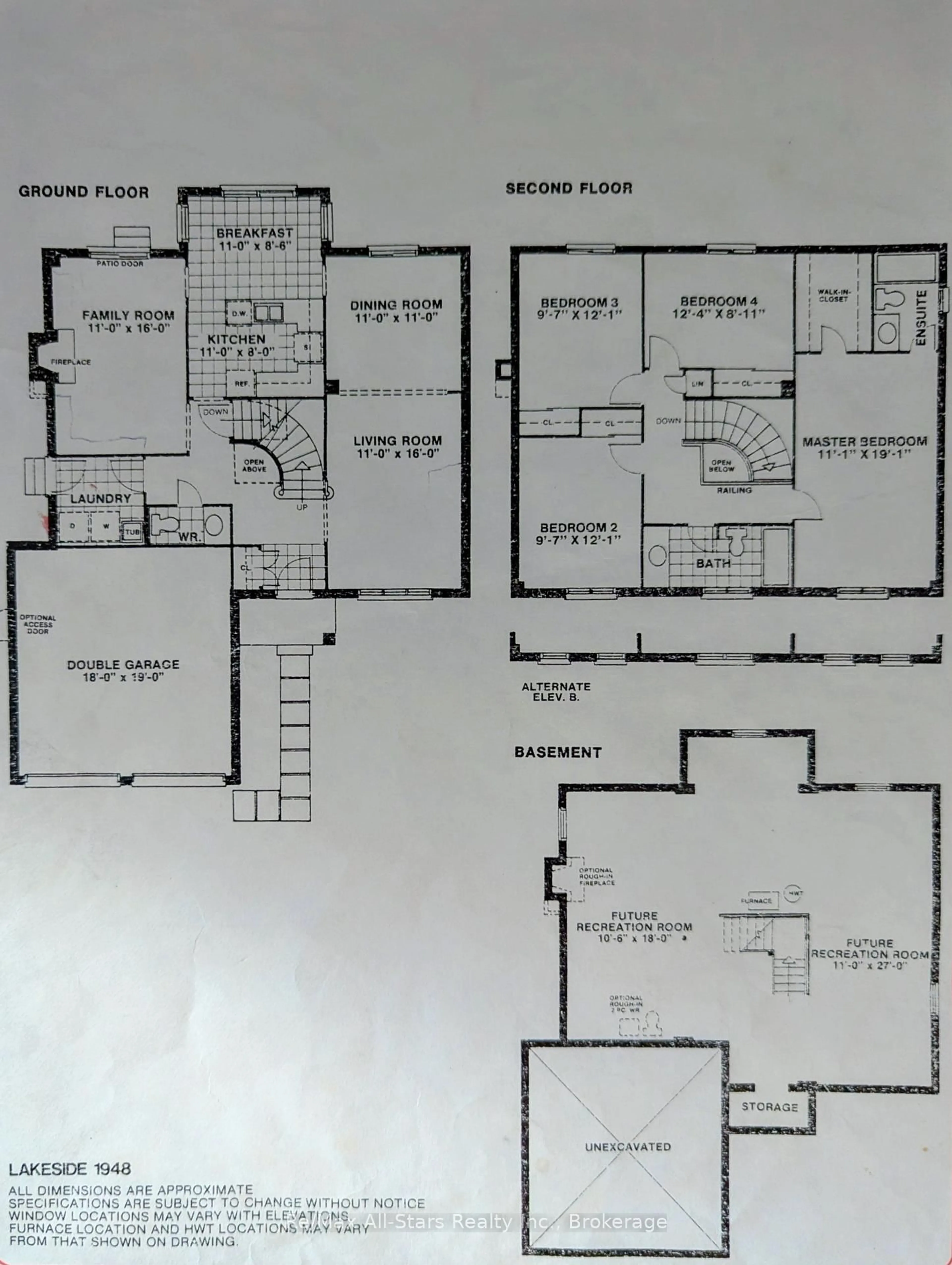 Floor plan for 20 Love Cres, Ajax Ontario L1S 4T1