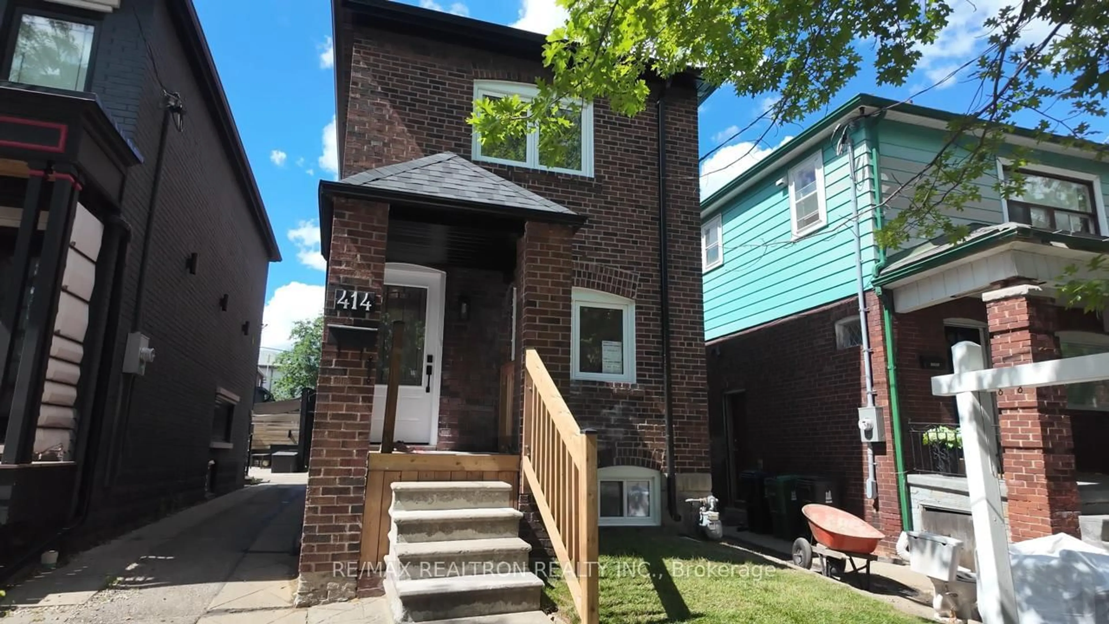 Home with brick exterior material, street for 414 Mortimer Ave, Toronto Ontario M4J 2E9