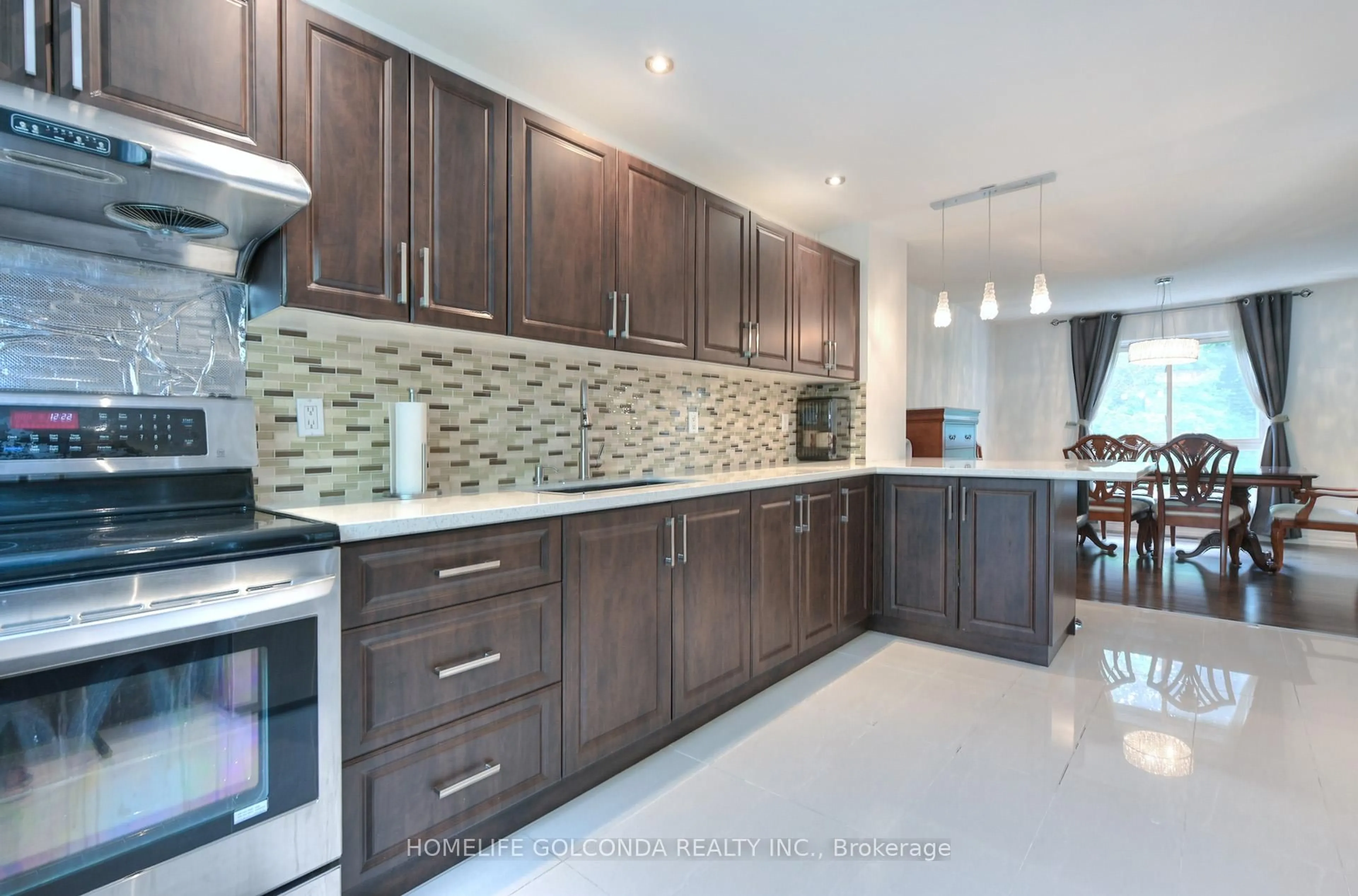 Contemporary kitchen, ceramic/tile floor for 8 Glen Springs Dr, Toronto Ontario M1W 1X8