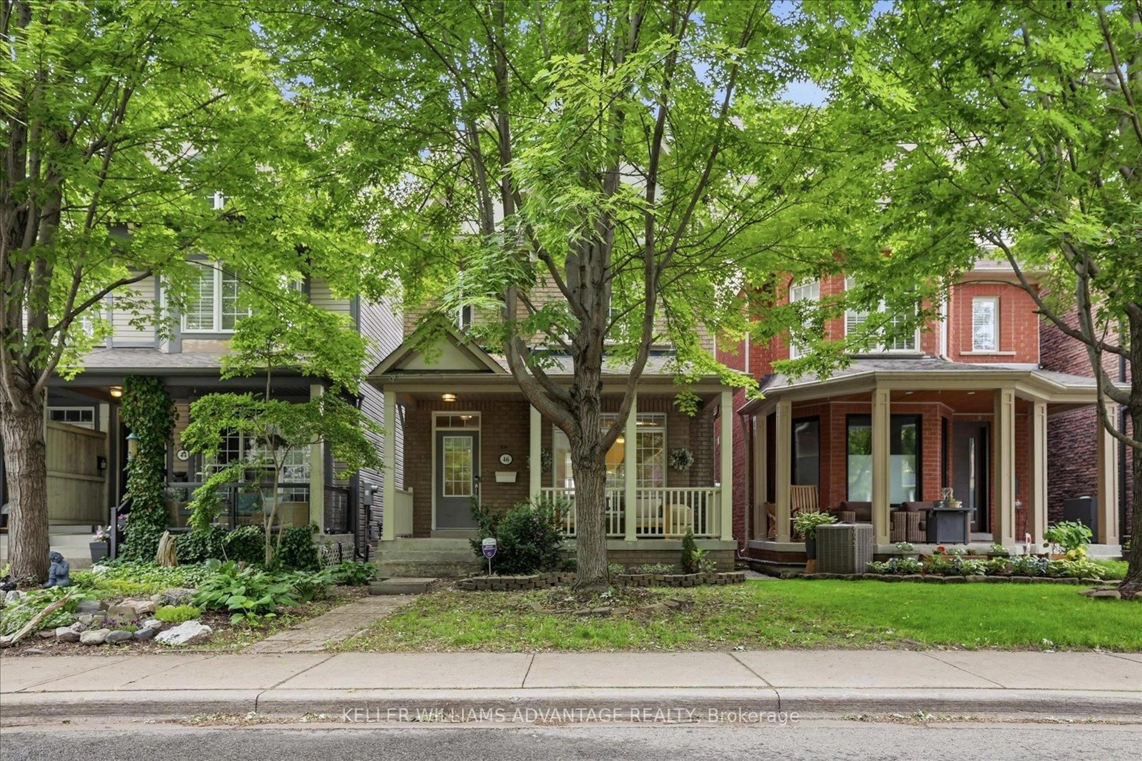 Home with brick exterior material, street for 46 Sarah Ashbridge Ave, Toronto Ontario M4L 3Y9