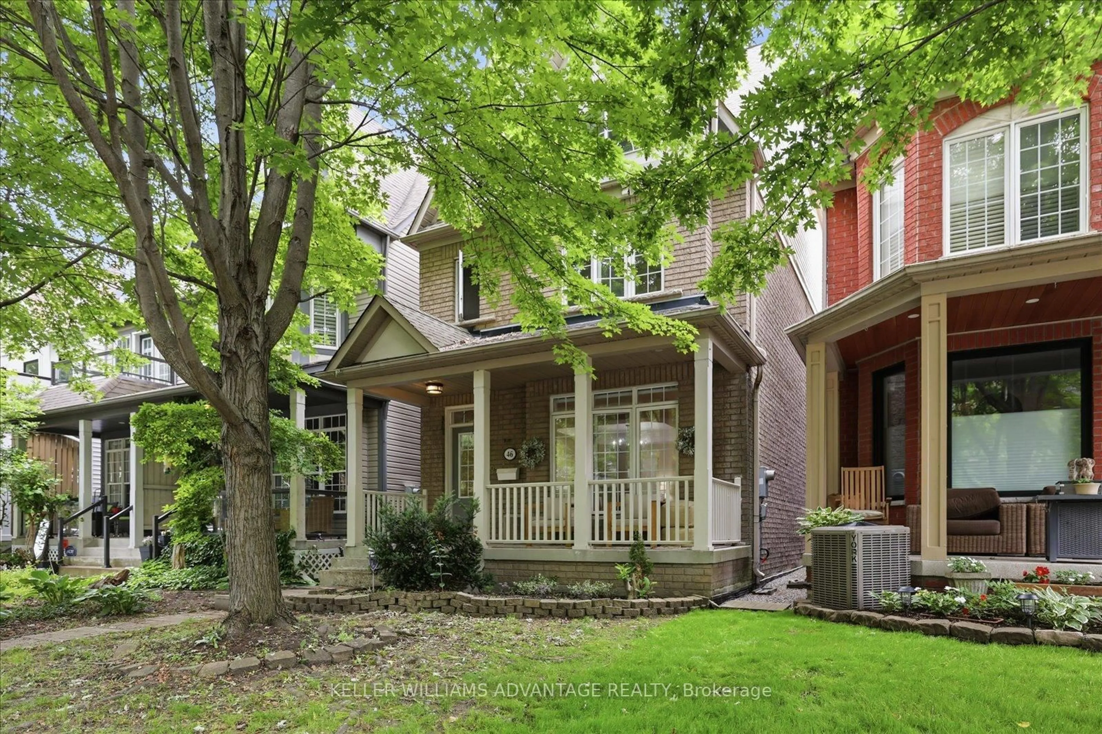 Home with brick exterior material, street for 46 Sarah Ashbridge Ave, Toronto Ontario M4L 3Y9