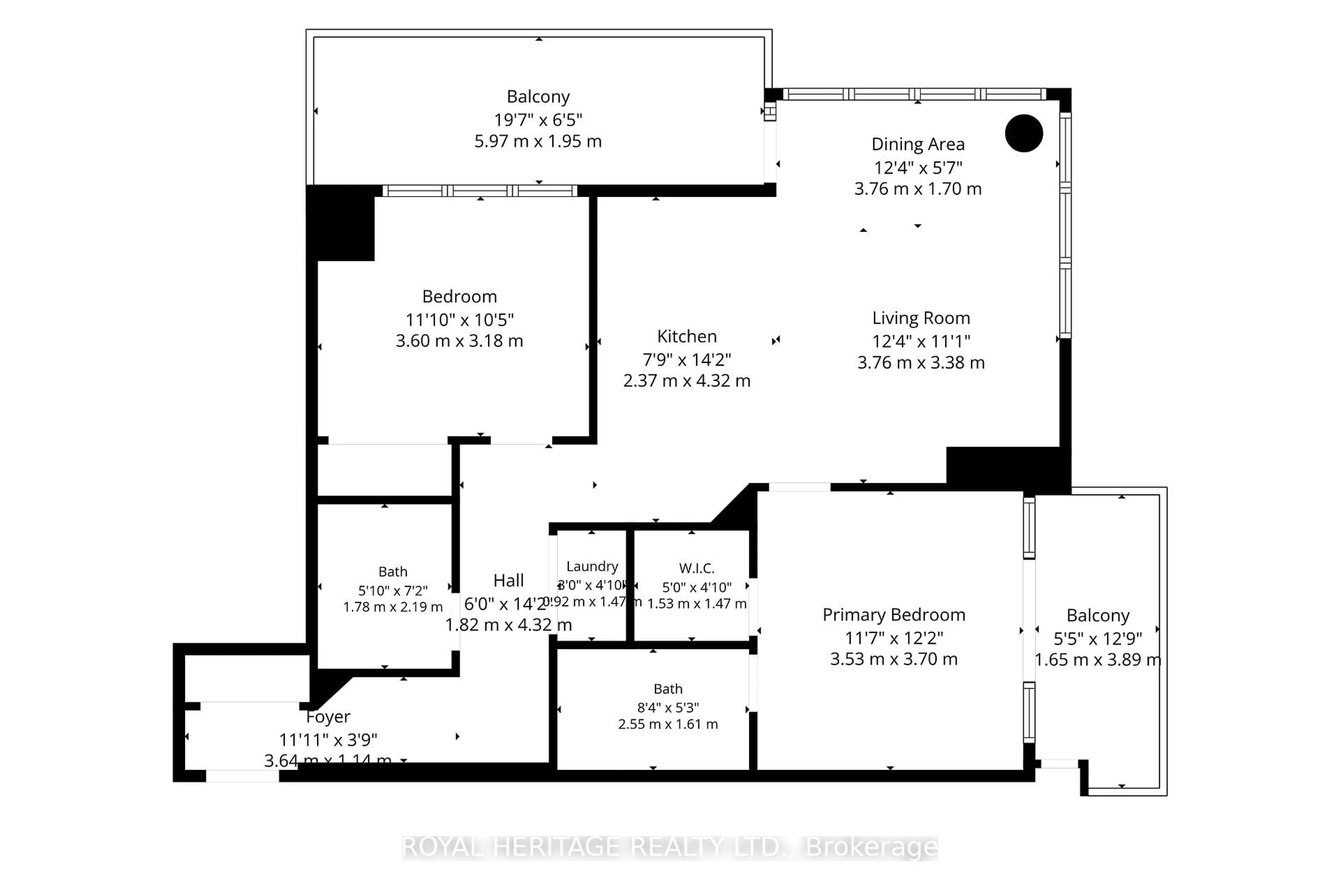 Floor plan for 1600 Charles St #311, Whitby Ontario L1N 0G4