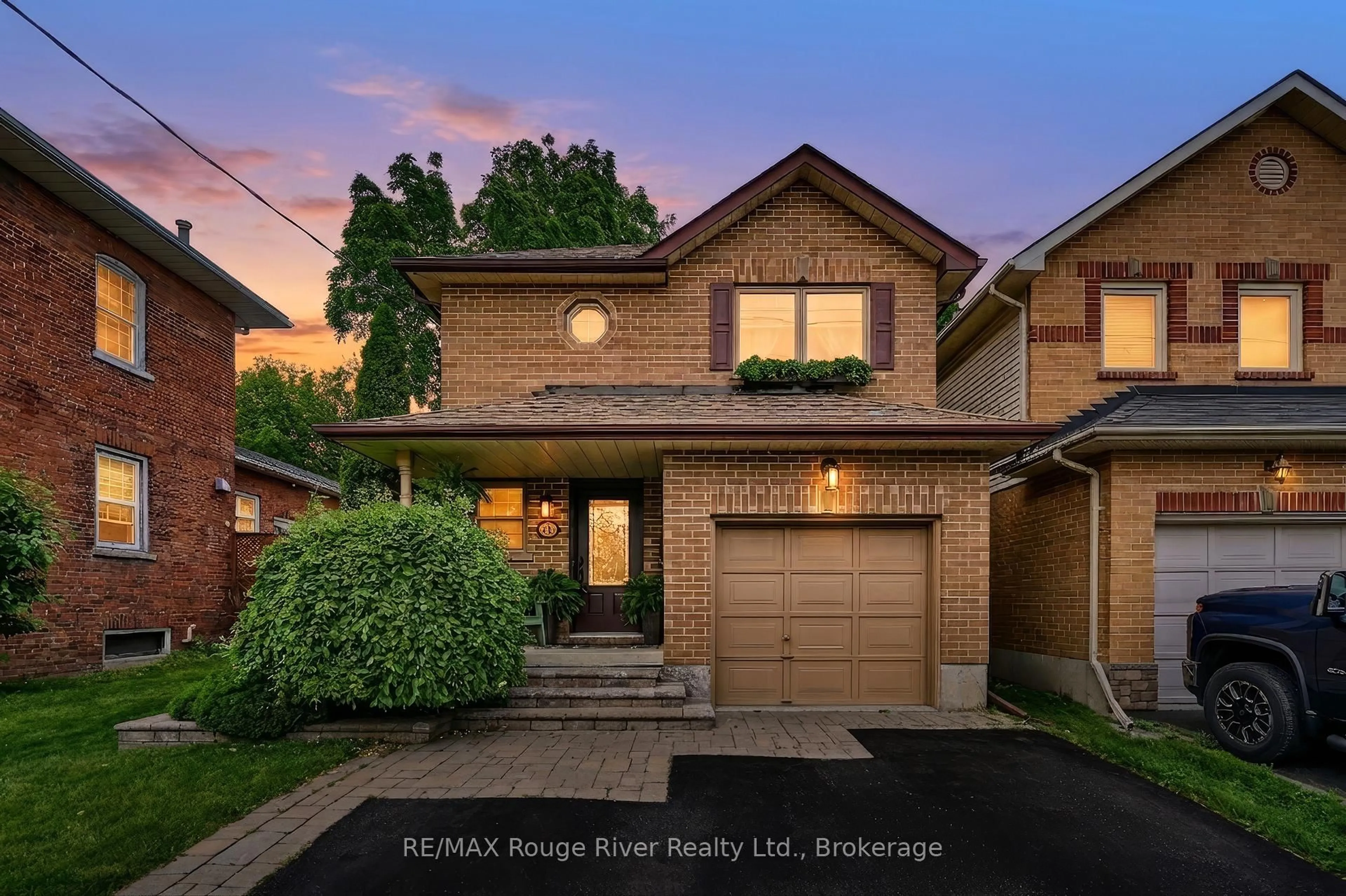 Home with brick exterior material, street for 100 Queen St, Clarington Ontario L1C 1M6