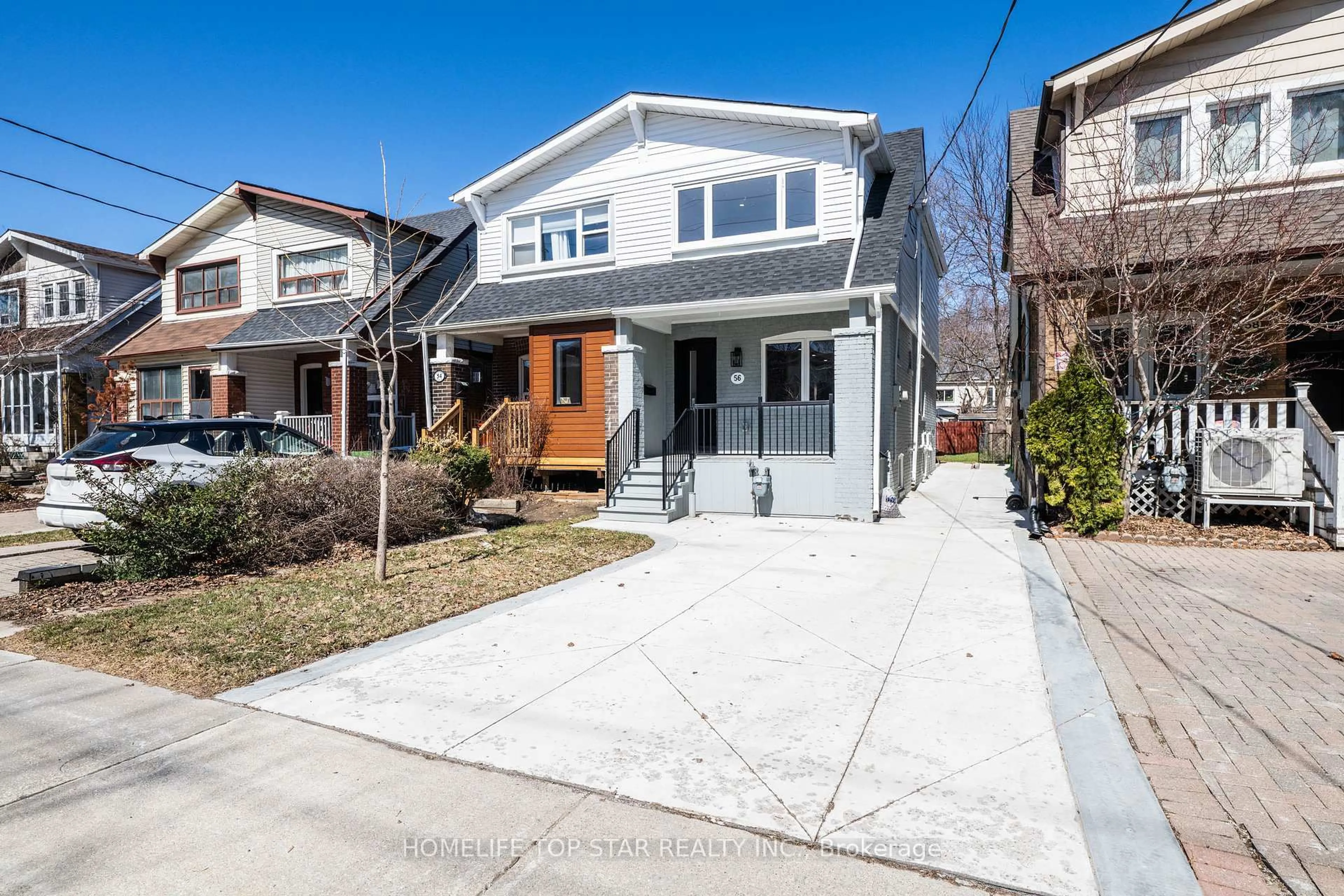 Home with brick exterior material, street for 56 Mortimer Ave, Toronto Ontario M4K 2A1