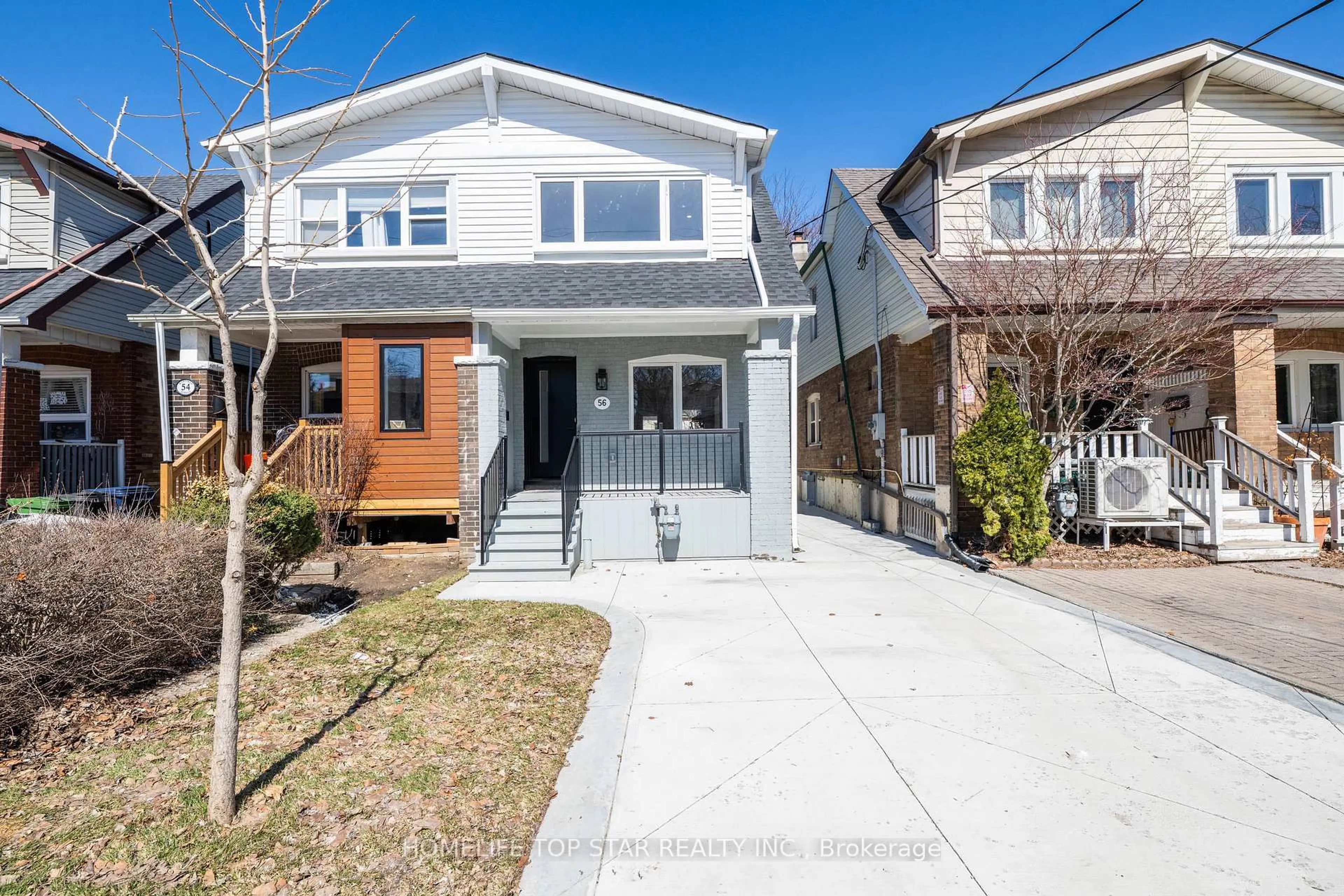 Home with brick exterior material, street for 56 Mortimer Ave, Toronto Ontario M4K 2A1