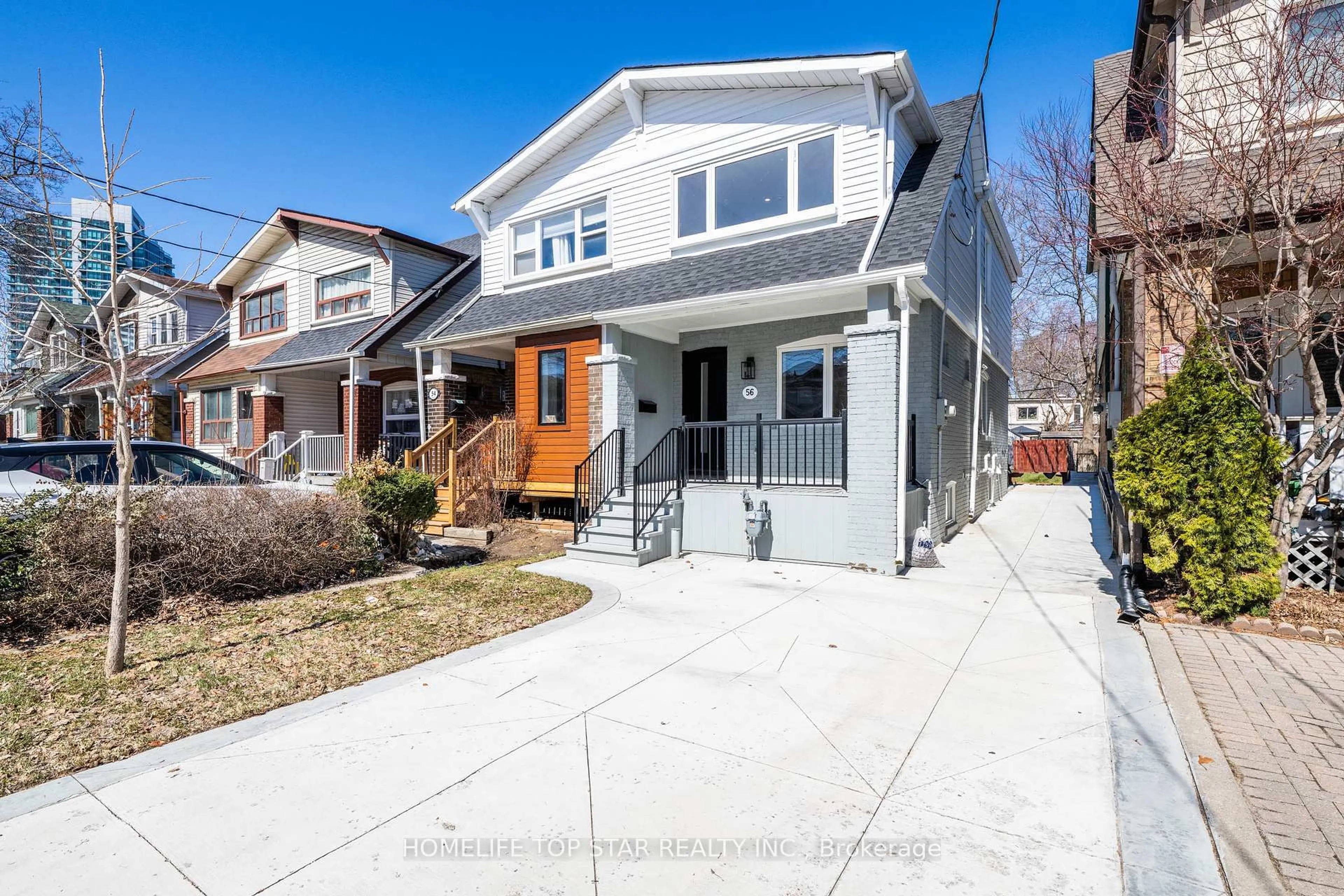 Home with brick exterior material, street for 56 Mortimer Ave, Toronto Ontario M4K 2A1