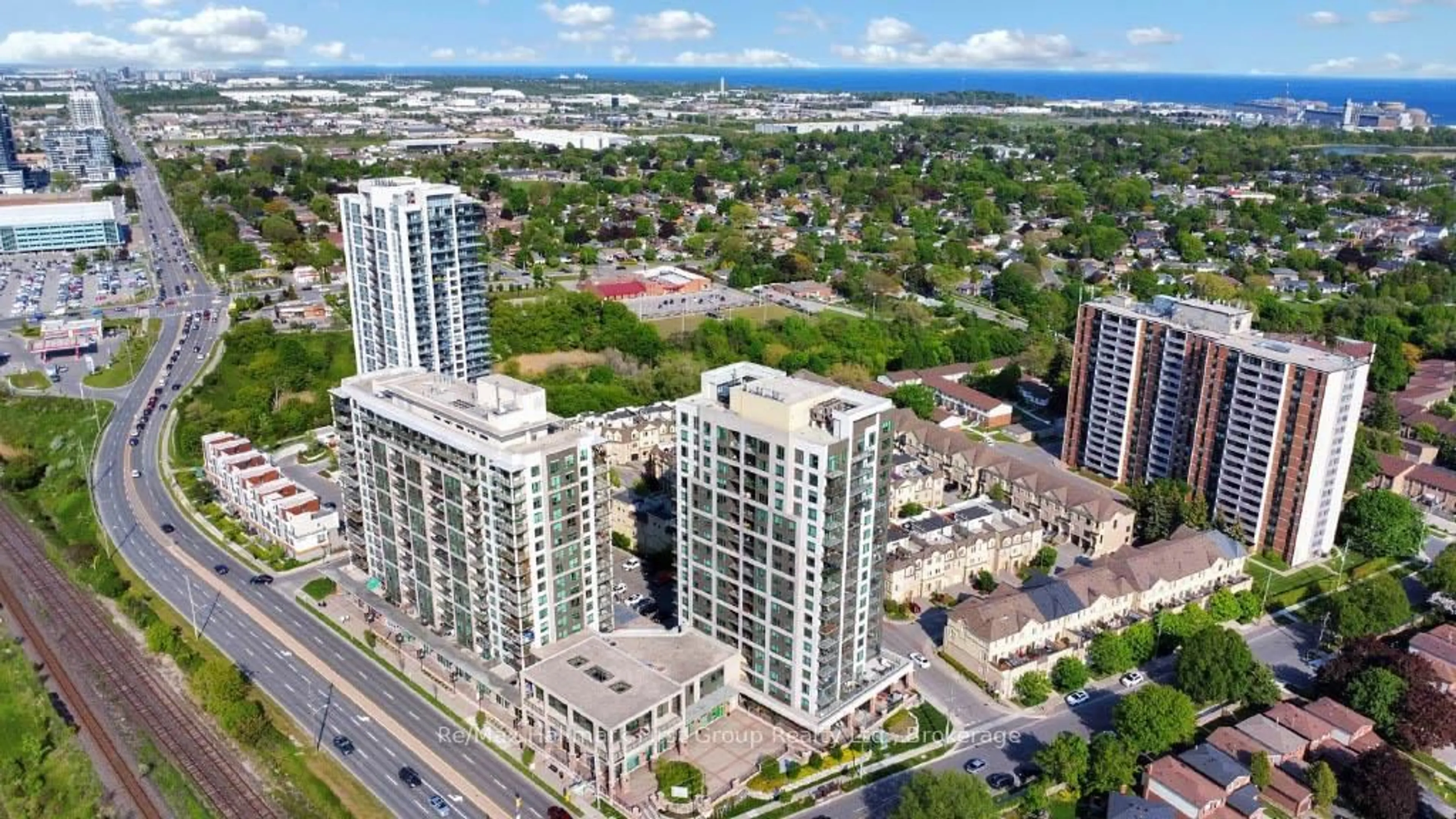 A pic from outside/outdoor area/front of a property/back of a property/a pic from drone, city buildings view from balcony for 1215 Bayly St #103, Pickering Ontario L1W 1L7