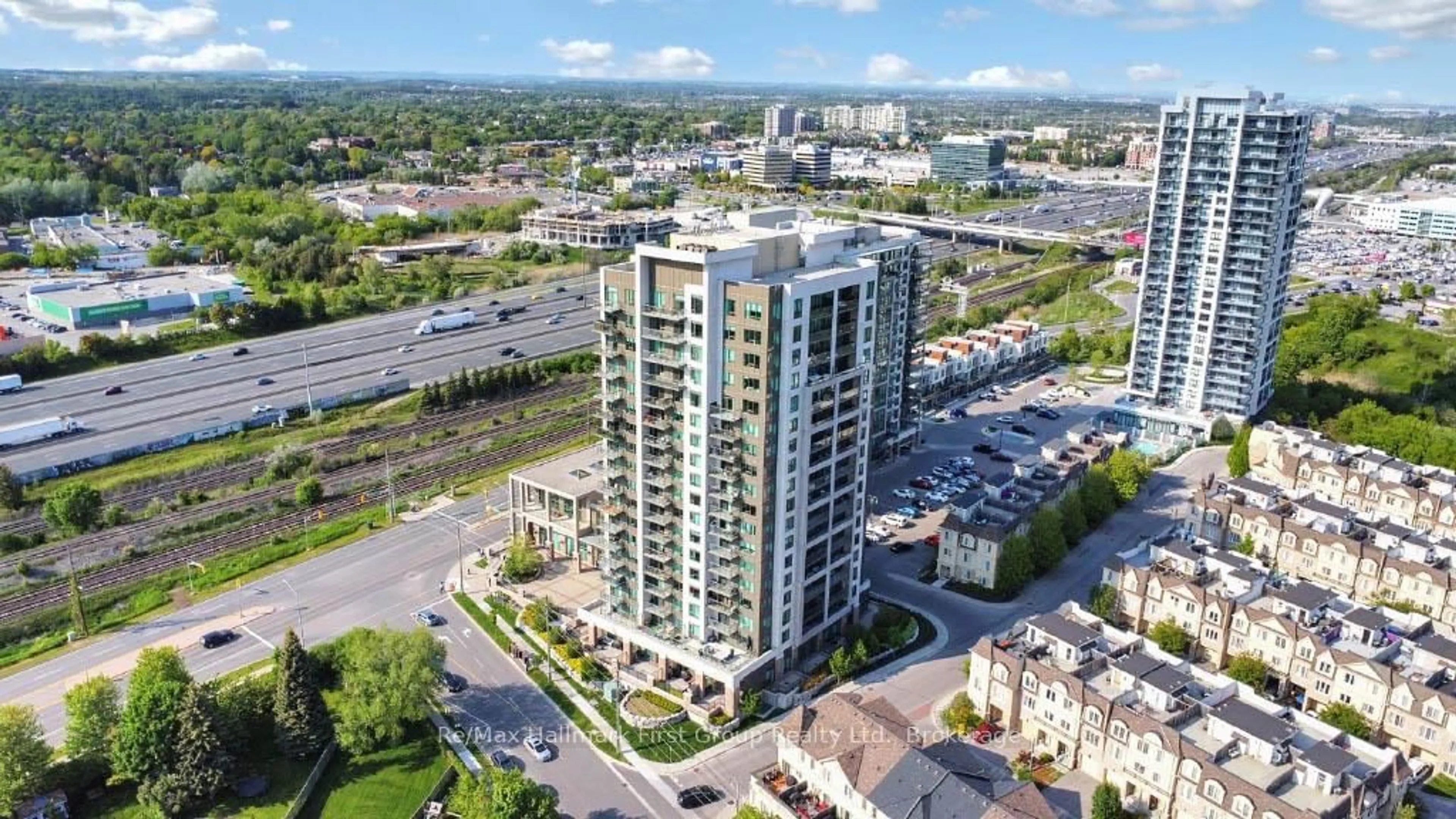 A pic from outside/outdoor area/front of a property/back of a property/a pic from drone, city buildings view from balcony for 1215 Bayly St #103, Pickering Ontario L1W 1L7