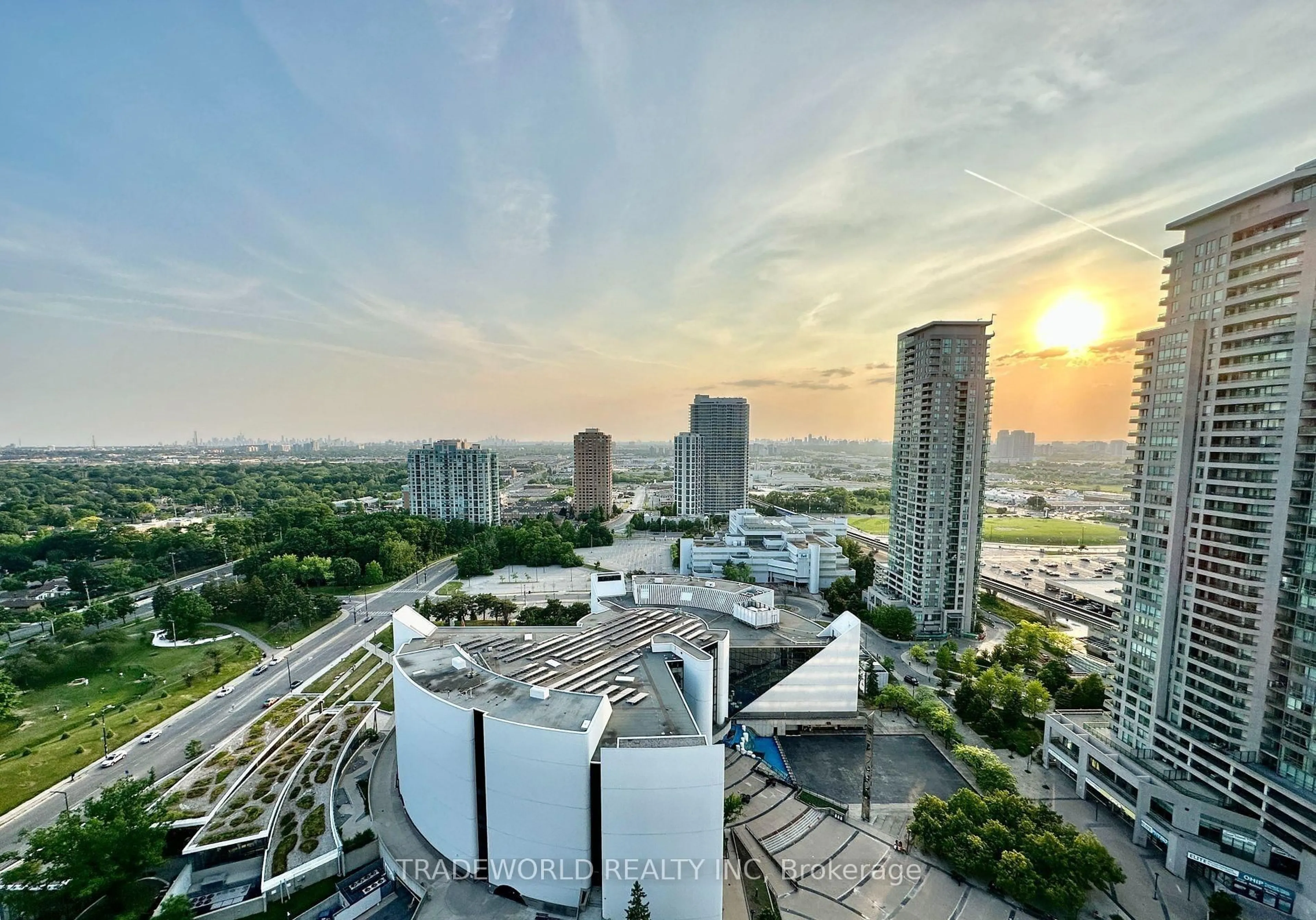 A pic from outside/outdoor area/front of a property/back of a property/a pic from drone, city buildings view from balcony for 60 TOWN CENTRE Crt #610, Toronto Ontario M1P 0B1