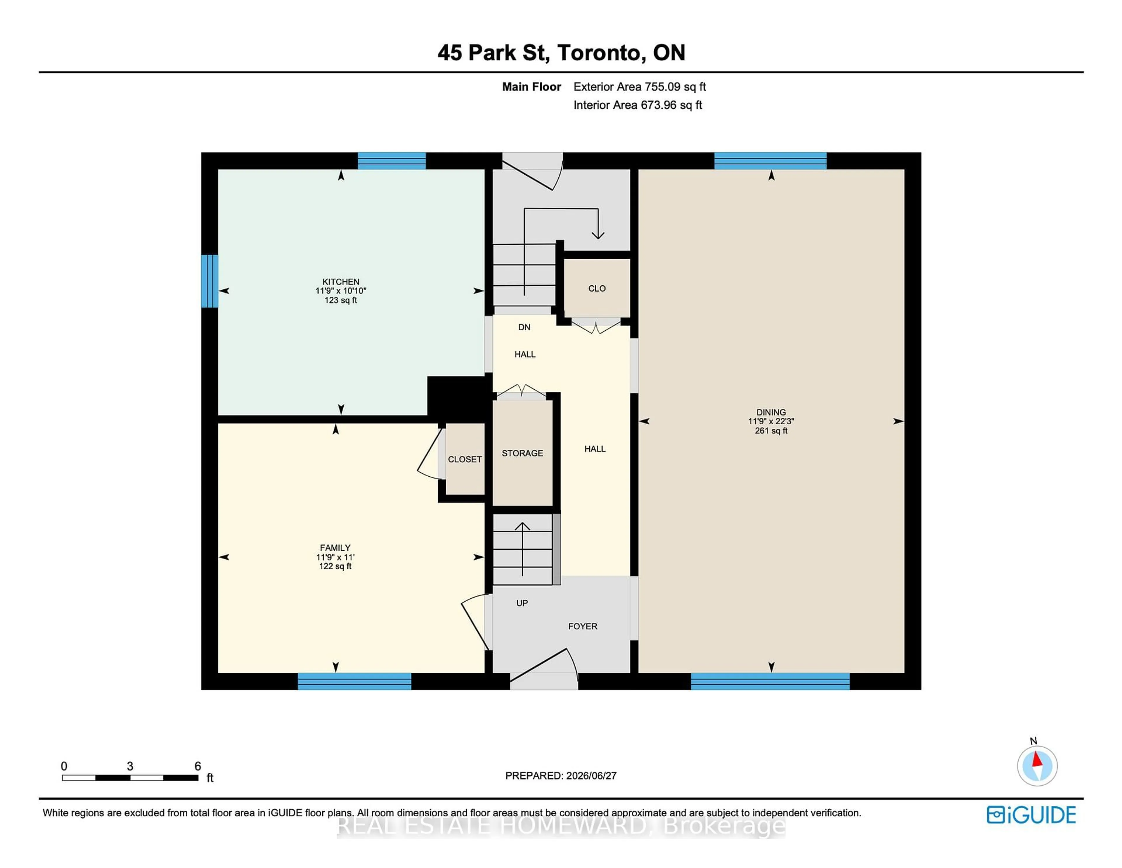 Floor plan for 45 Park St, Toronto Ontario M1N 2N4