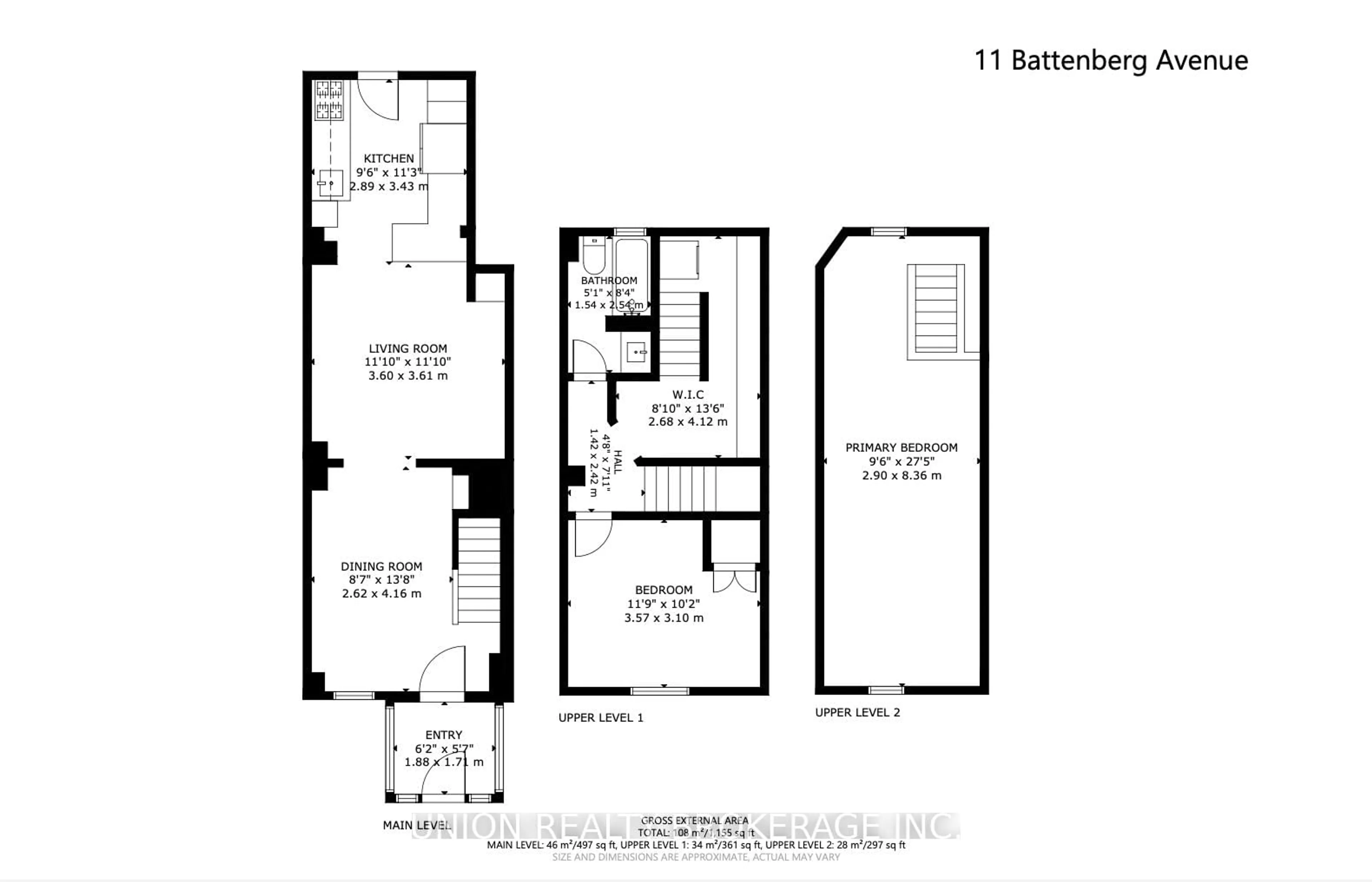 Floor plan for 11 Battenberg Ave, Toronto Ontario M4L 1J7