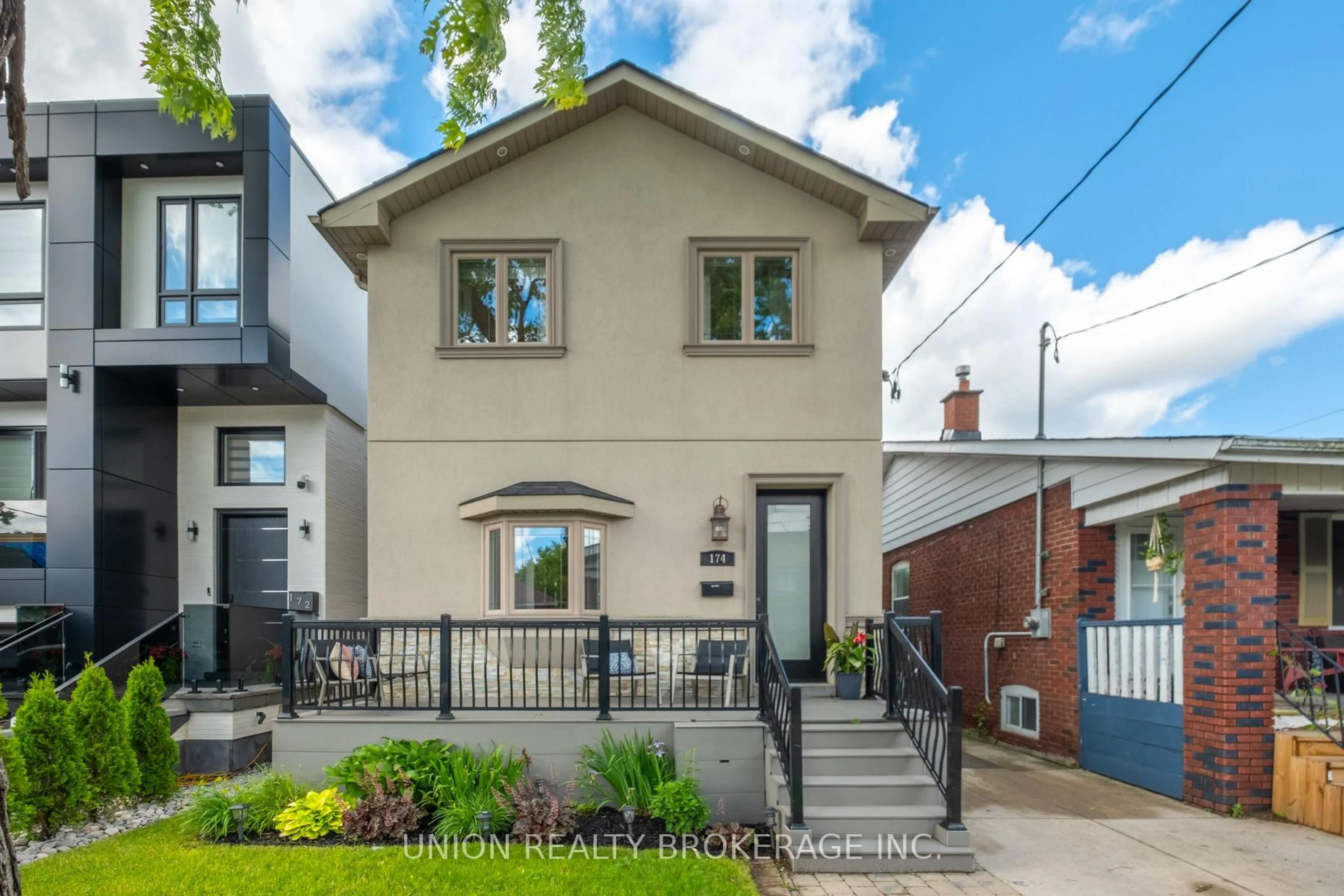 Home with brick exterior material, street for 174 Woodmount Ave, Toronto Ontario M4C 3Z2