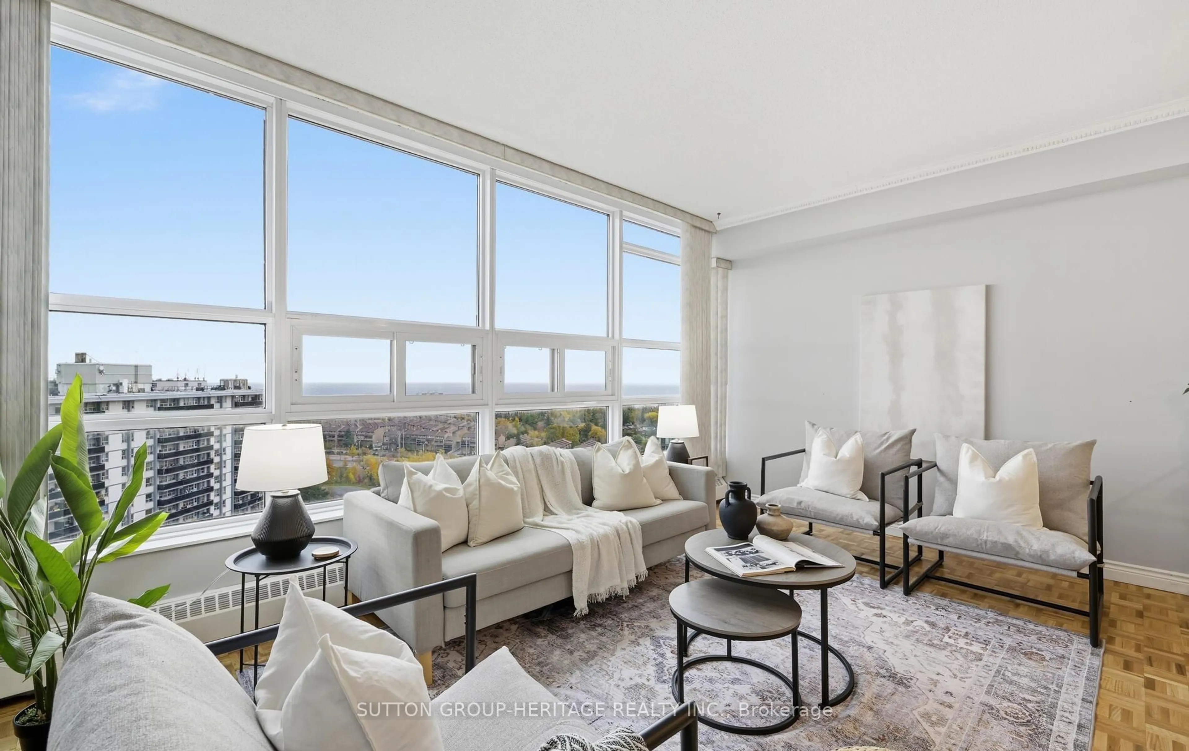 Living room with furniture, unknown for 3380 Eglinton Ave #PH07, Toronto Ontario M1J 3L6