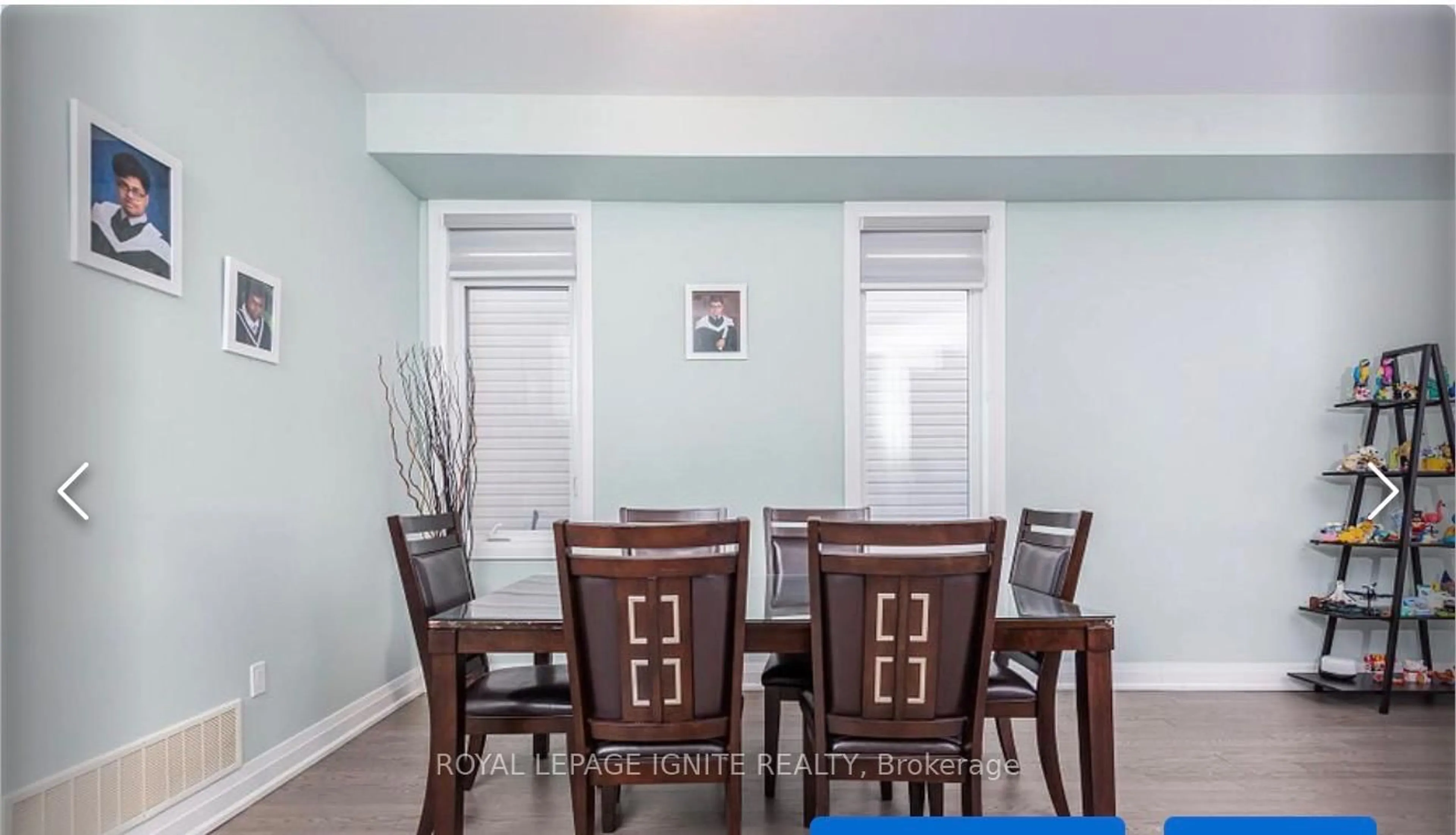 Dining room, wood/laminate floor for 11 Larkin Lane, Clarington Ontario L1C 4A7