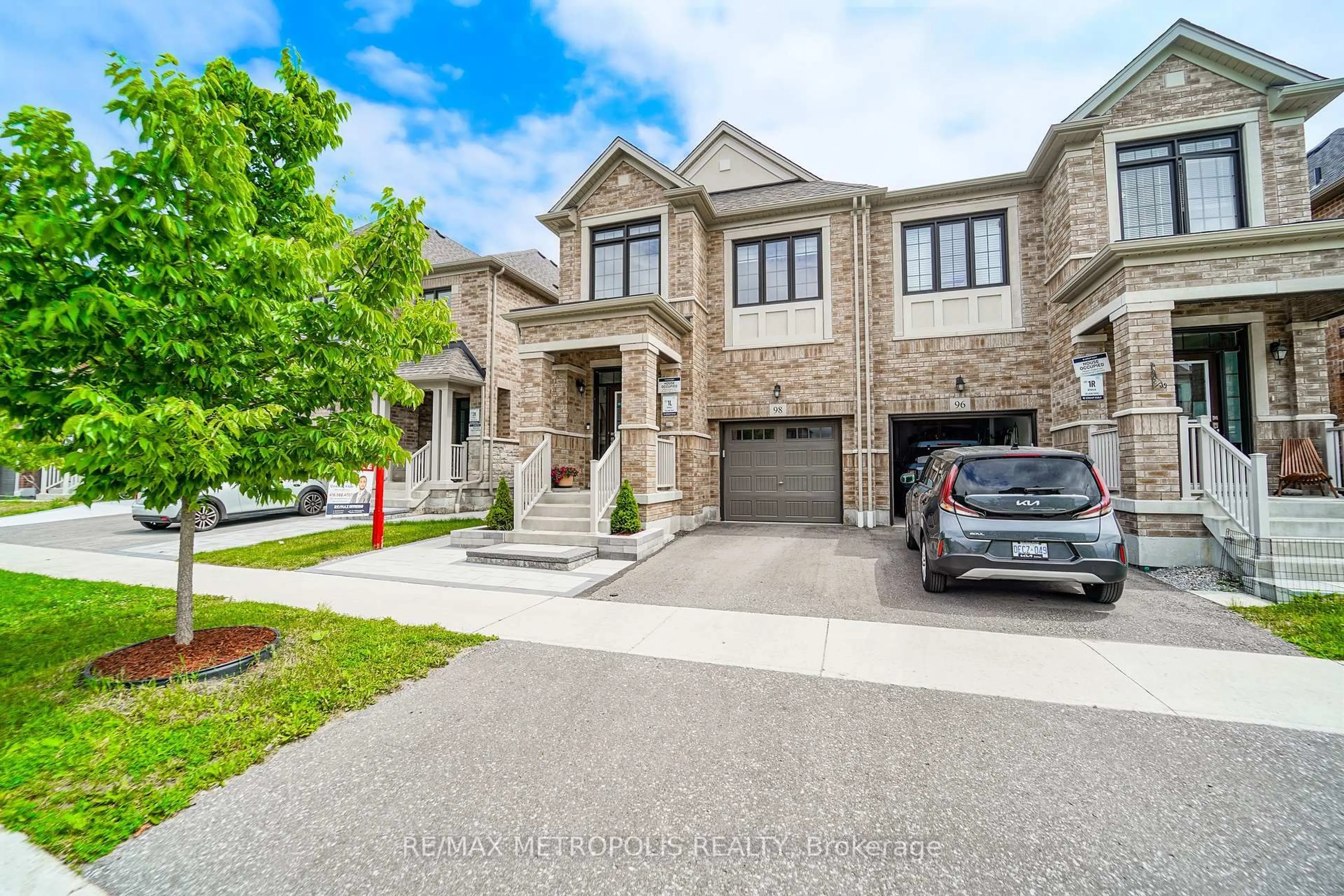 Home with brick exterior material, street for 98 Laing Dr, Whitby Ontario L1P 0N6