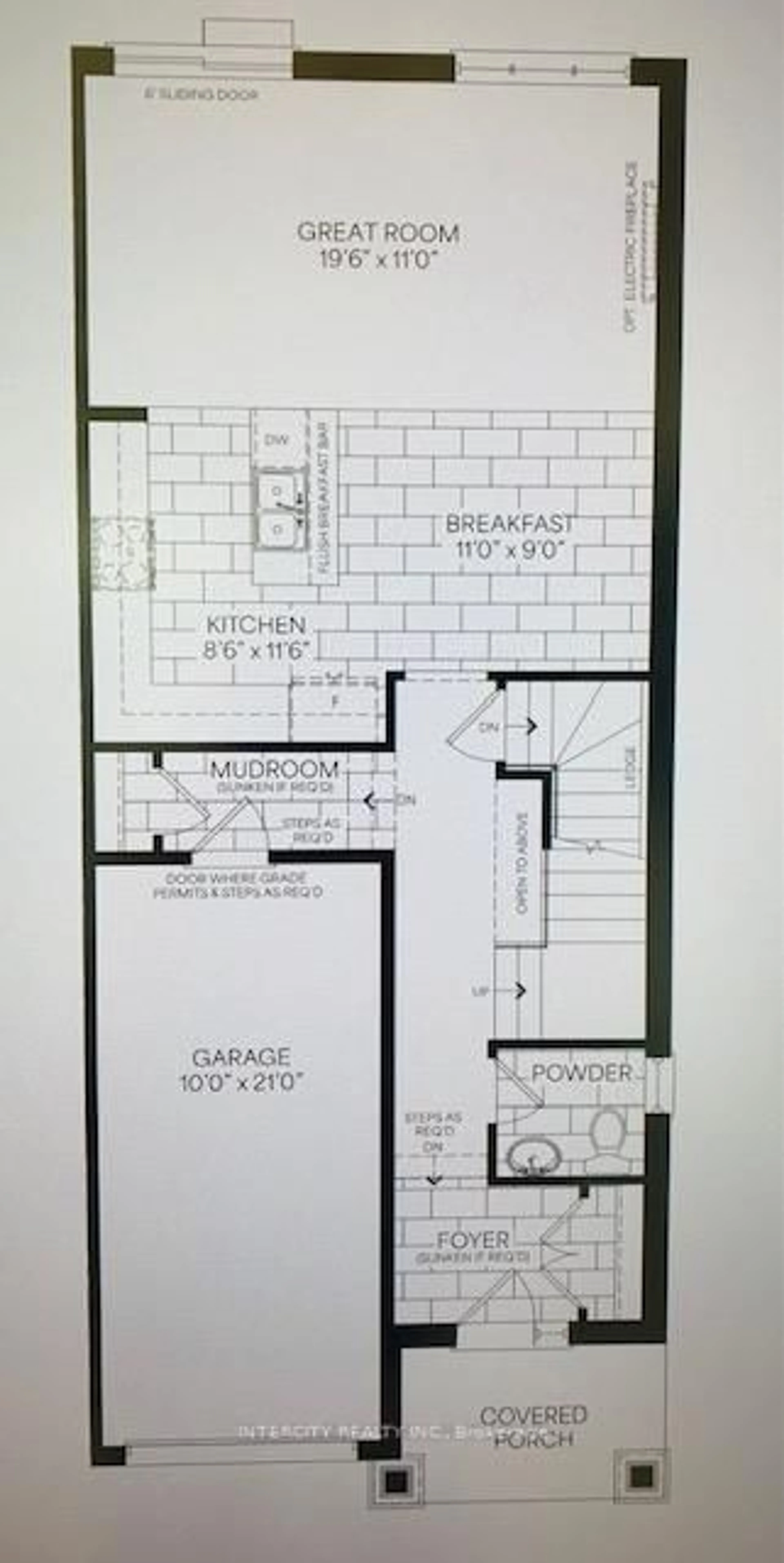 Floor plan for Lot 104R Federica St, Whitby Ontario L1M 1Z5