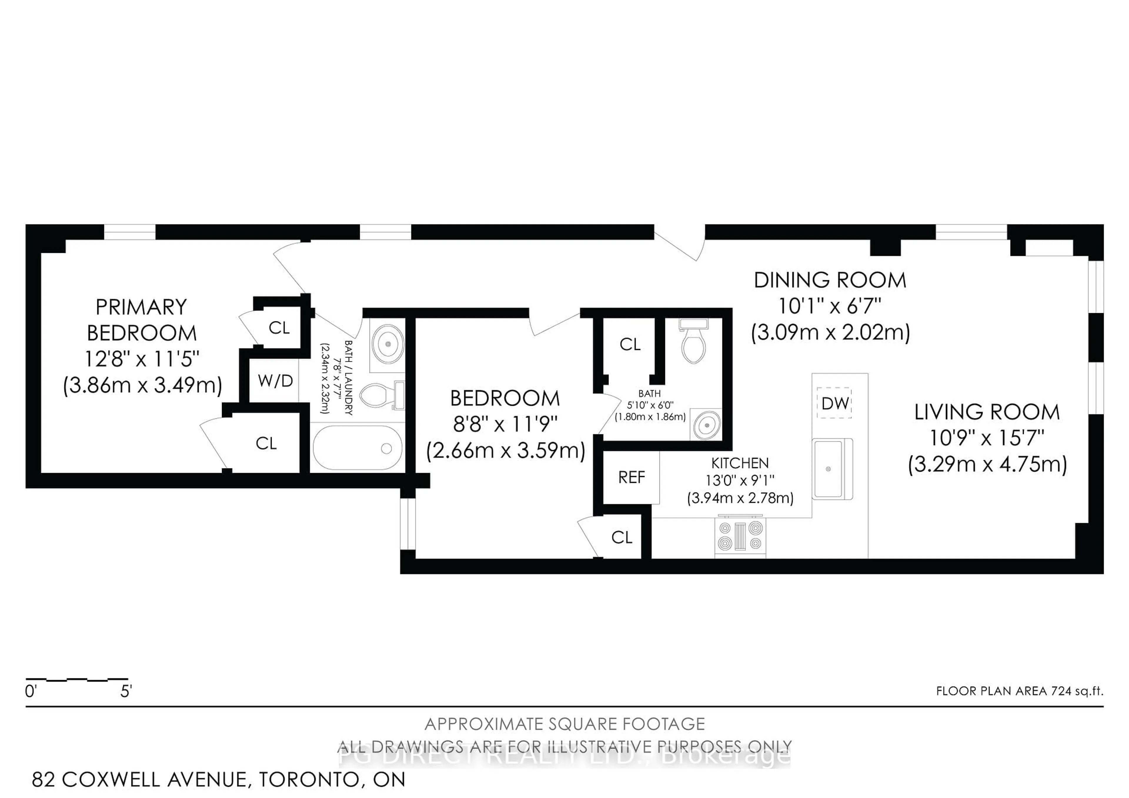 Floor plan for 1901 A Dundas St #82A, Toronto Ontario M4L 4A7