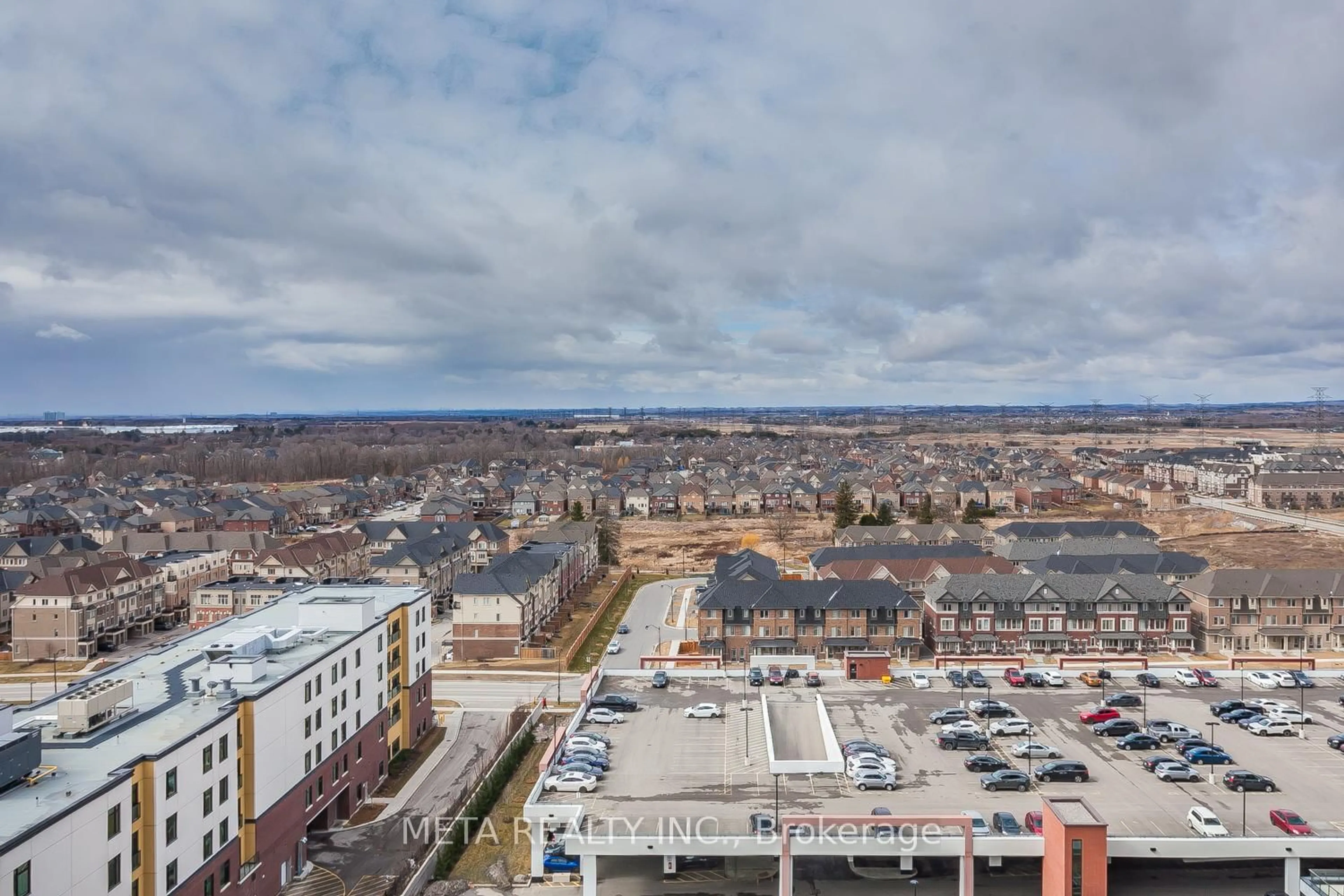 A pic from outside/outdoor area/front of a property/back of a property/a pic from drone, city buildings view from balcony for 2545 Simcoe St #322, Oshawa Ontario L1L 0W3