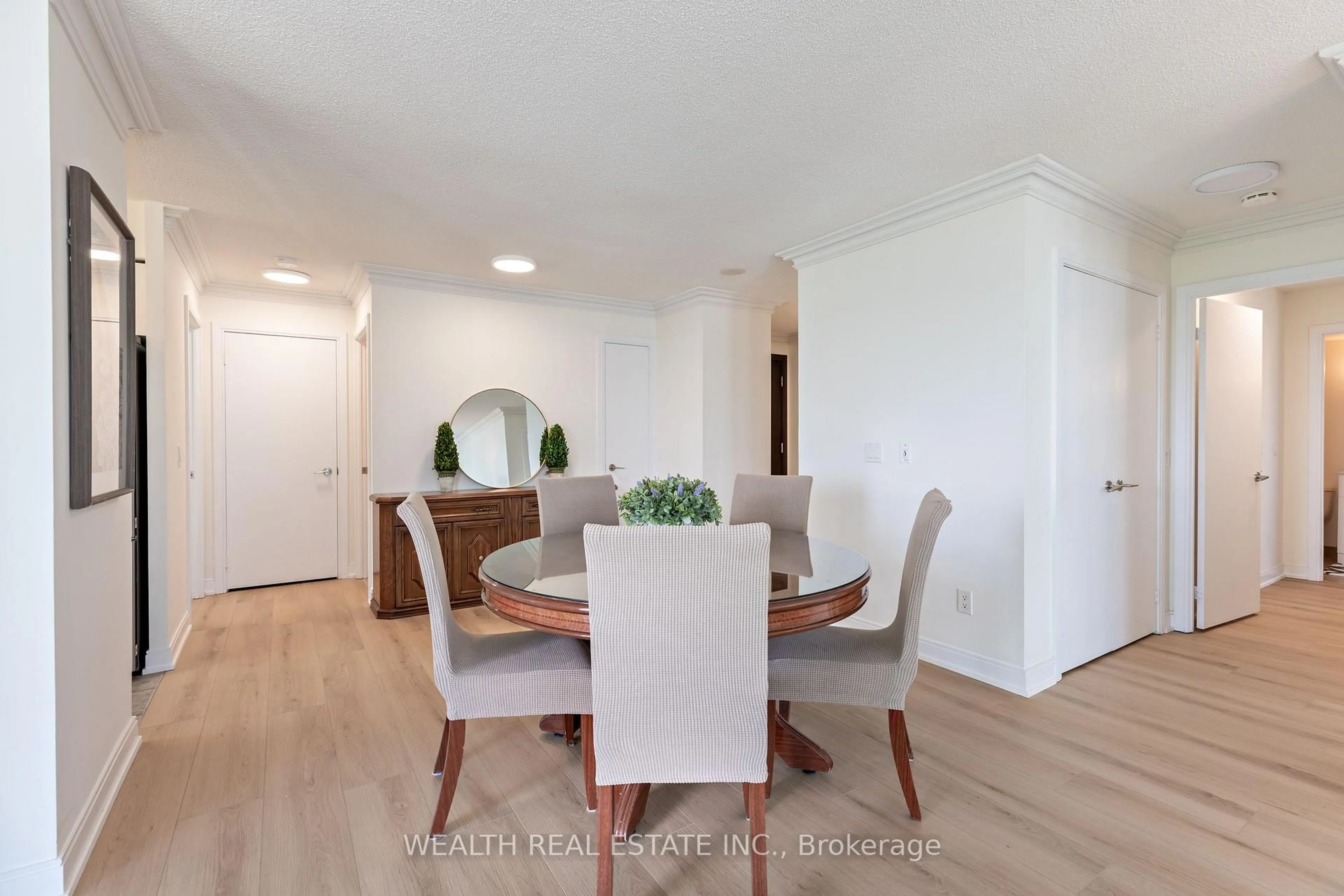 Dining room, wood/laminate floor for 238 Bonis Ave #2222, Toronto Ontario M1T 3W7