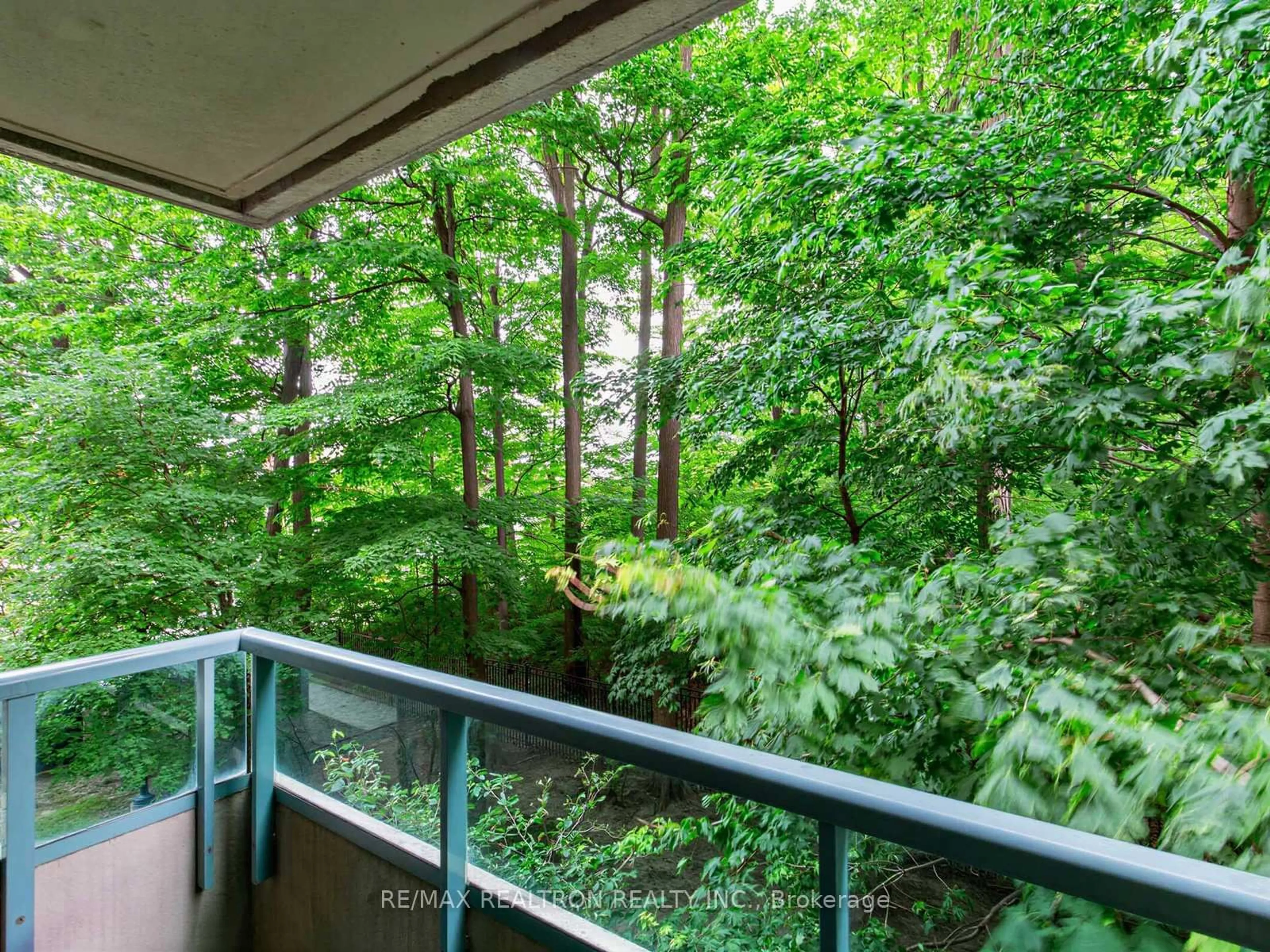 Balcony in the apartment, forest/trees view for 61 Town Centre Crt #211, Toronto Ontario M1P 5C5