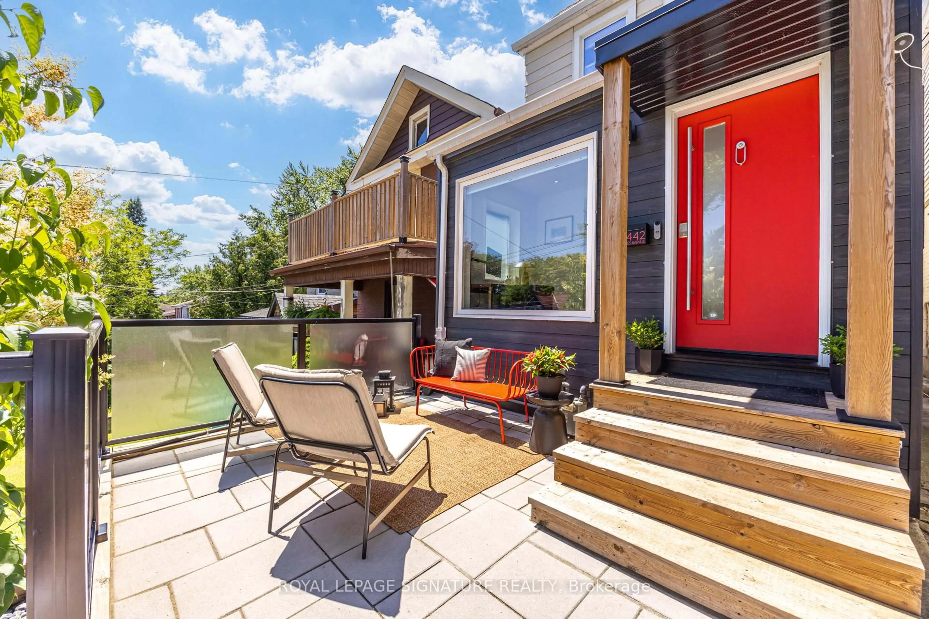 Home with brick exterior material, street for 442 Rhodes Ave, Toronto Ontario M4L 3A5