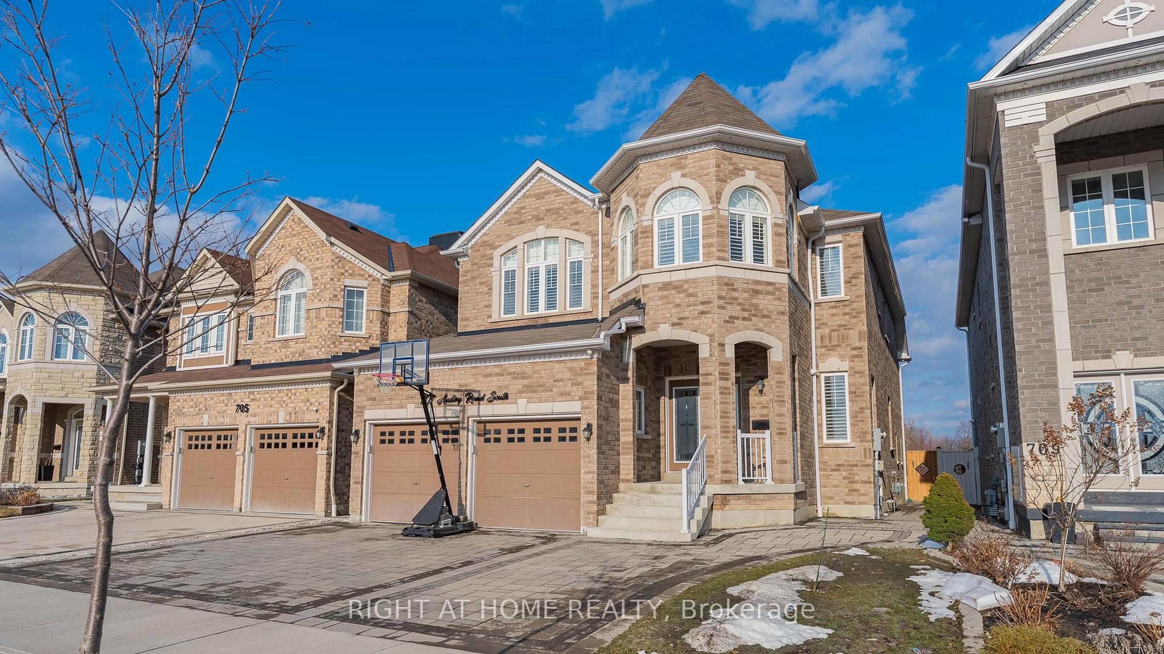 Home with brick exterior material, street for 707 Audley Rd, Ajax Ontario L1Z 0T7