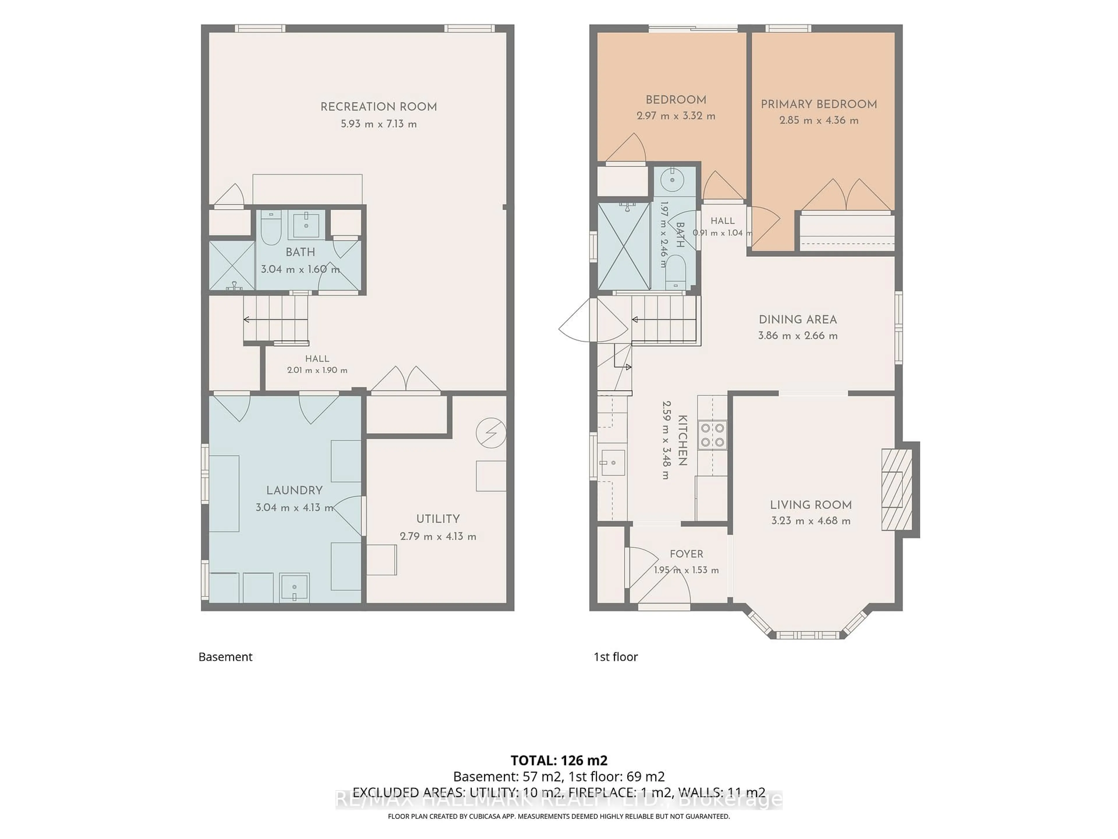 Floor plan for 16 Crestland Ave, Toronto Ontario M4C 3L1