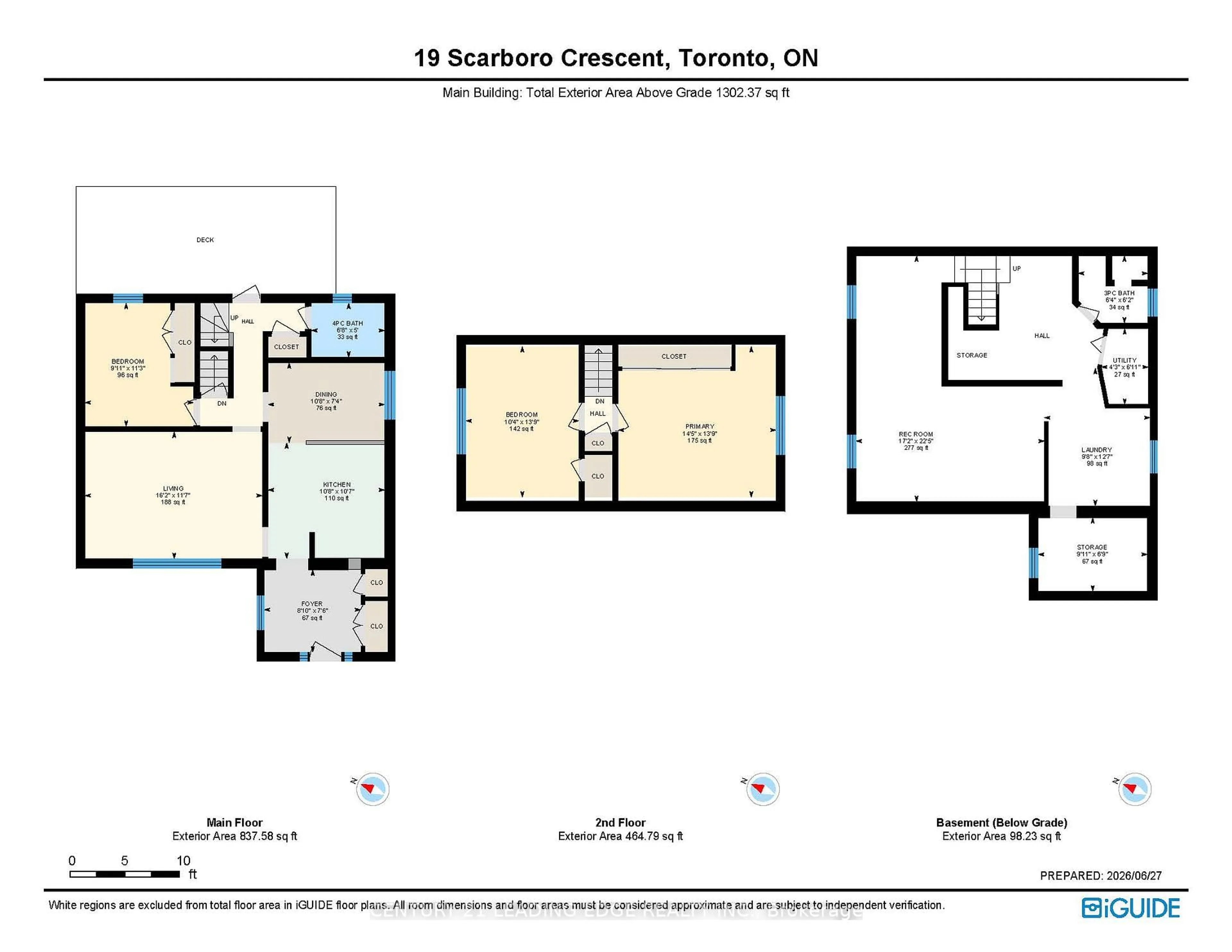 Floor plan for 19 Scarboro Cres, Toronto Ontario M1M 2J3