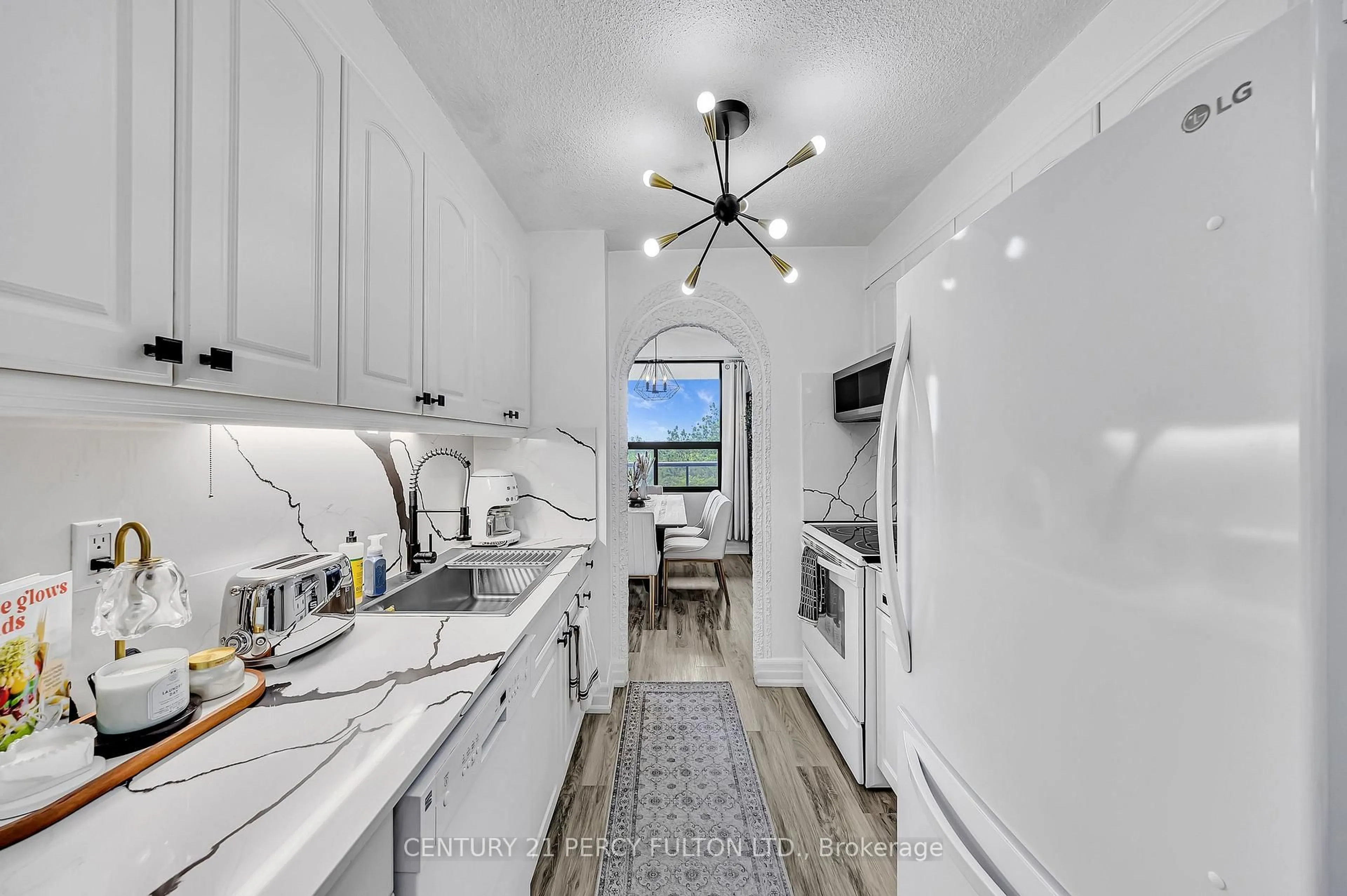Open concept kitchen, ceramic/tile floor for 92 Church St #511, Ajax Ontario L1S 6B4