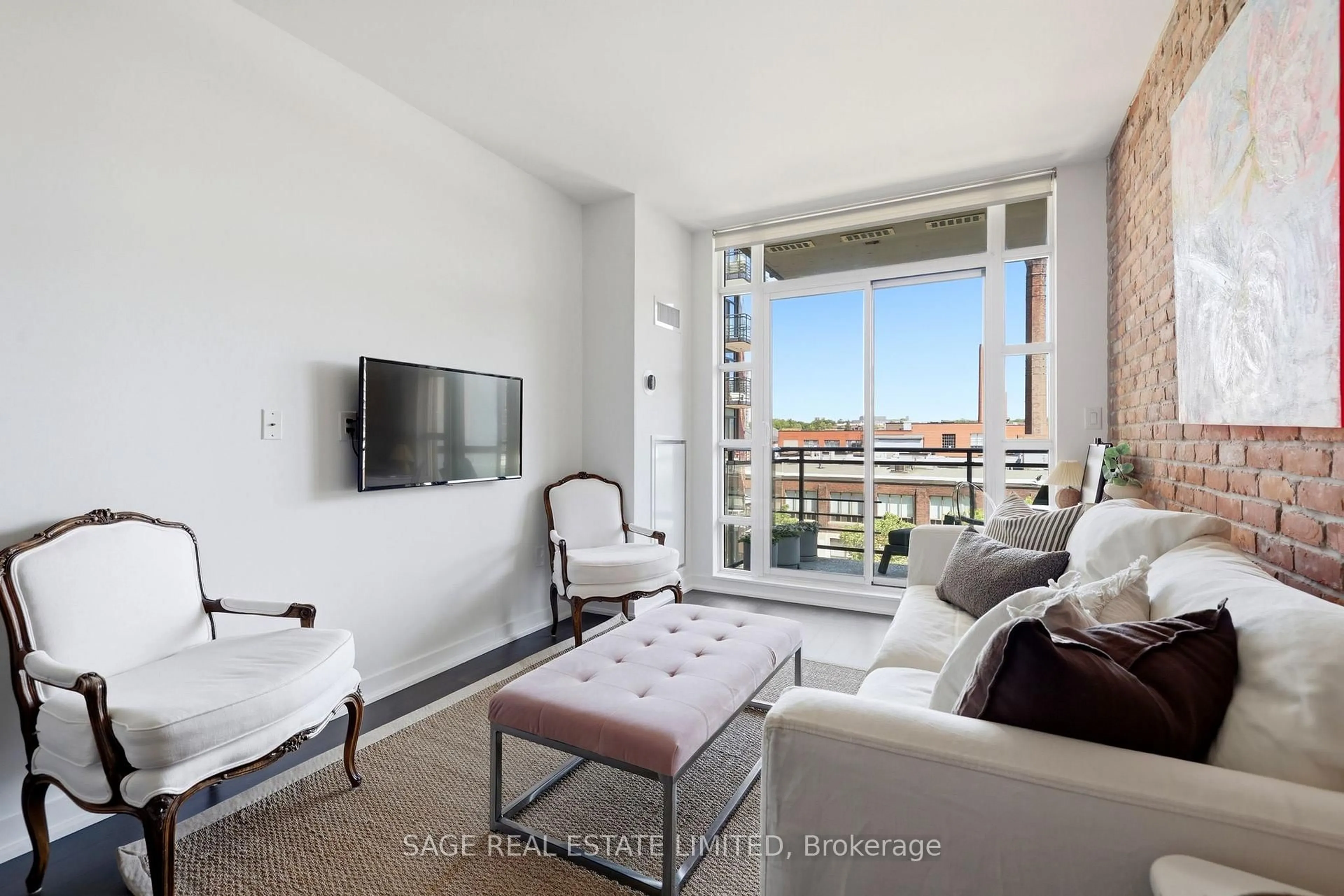 Living room with furniture, unknown for 88 Colgate Ave #402, Toronto Ontario M4M 0A6