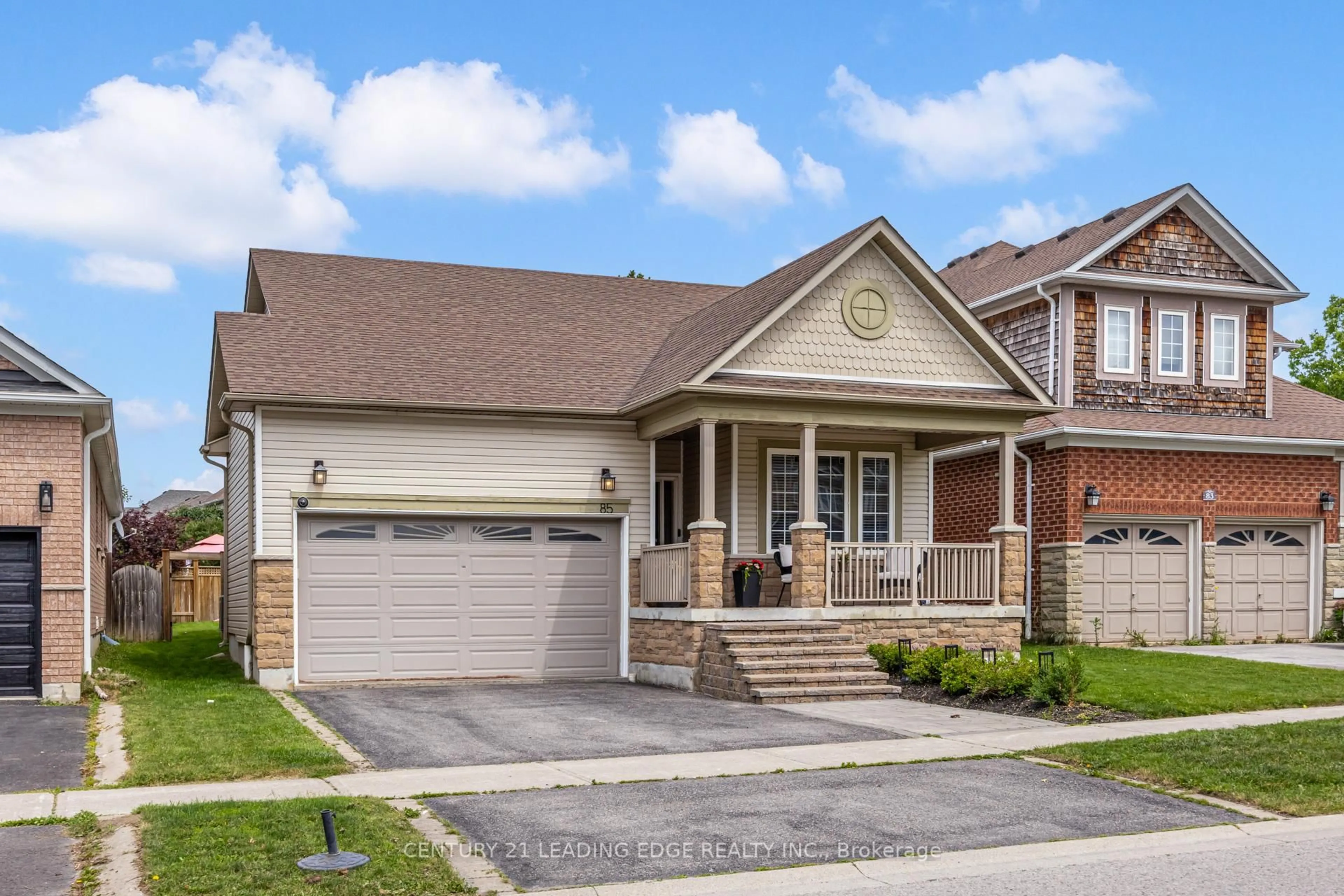 Home with brick exterior material, street for 85 DARIUS HARNS Dr, Whitby Ontario L1M 2G2
