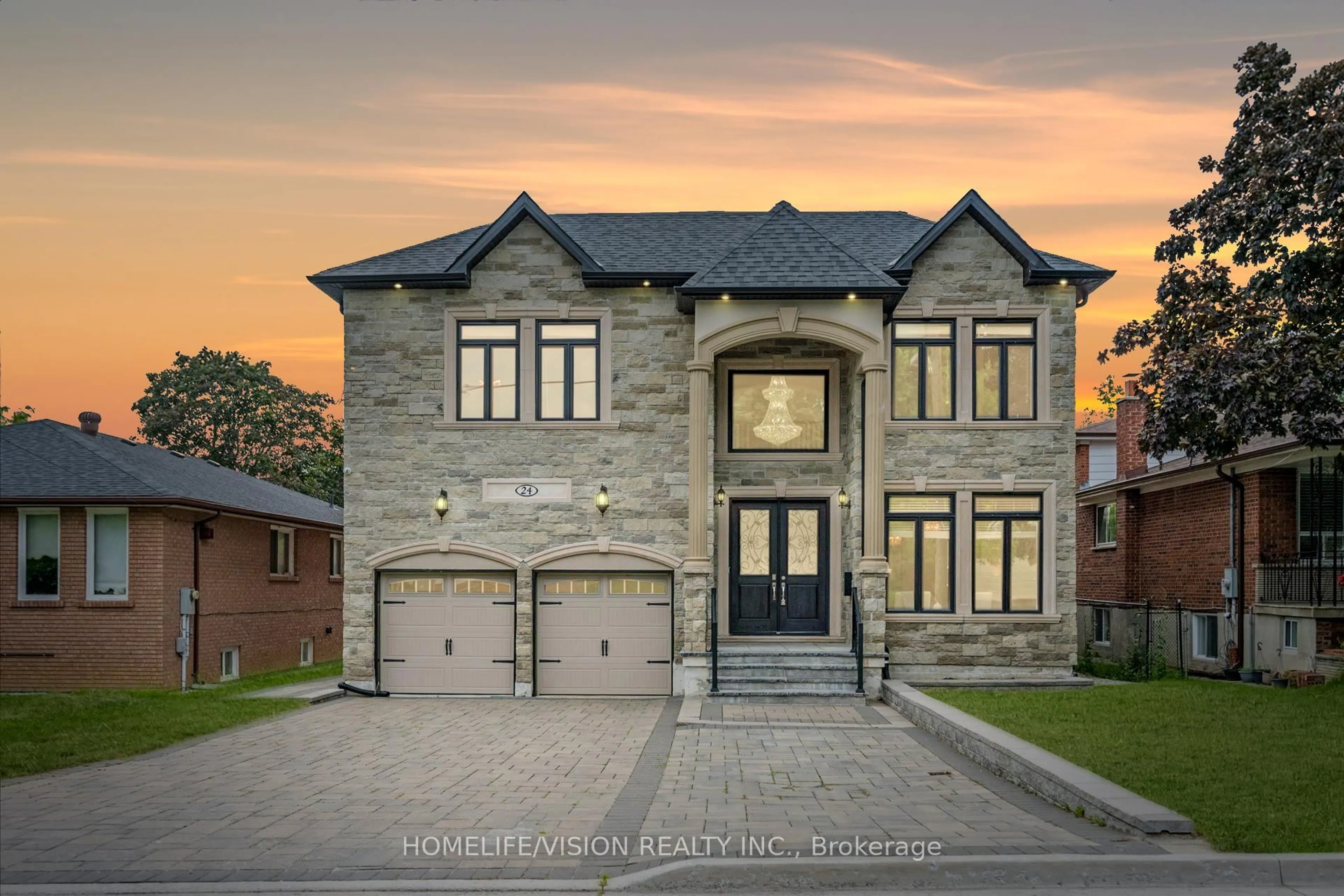 Home with brick exterior material, street for 24 Cedar Brae Blvd, Toronto Ontario M1J 2K3