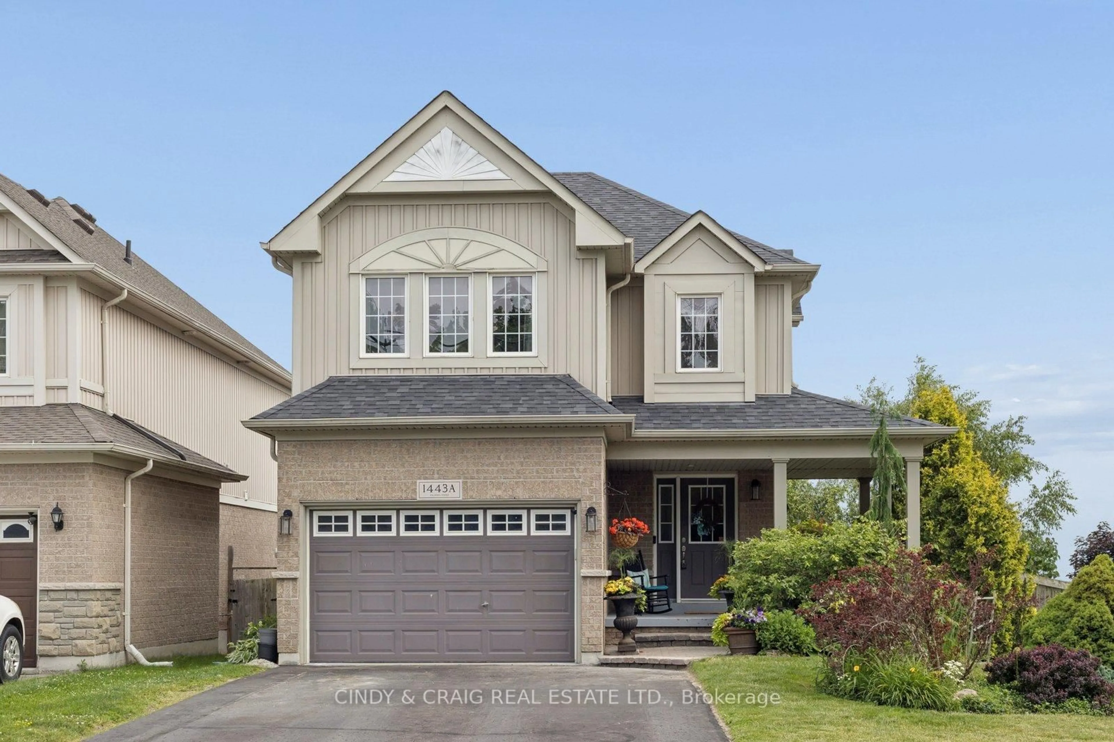 Home with vinyl exterior material, street for 1443A Gord Vinson Ave, Clarington Ontario L1E 0A2