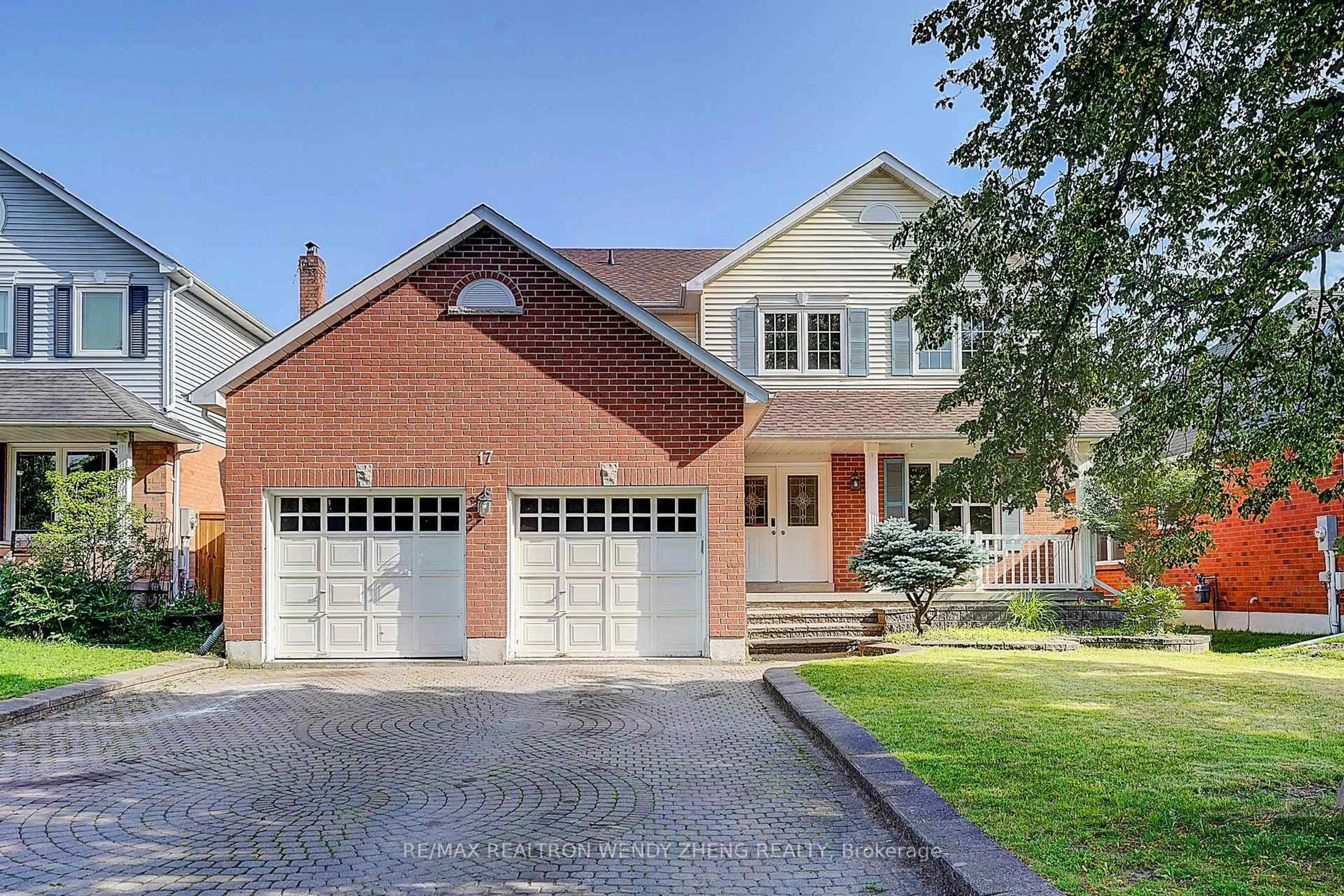 Home with brick exterior material, street for 17 Pebblebeach Dr, Clarington Ontario L1E 2C2