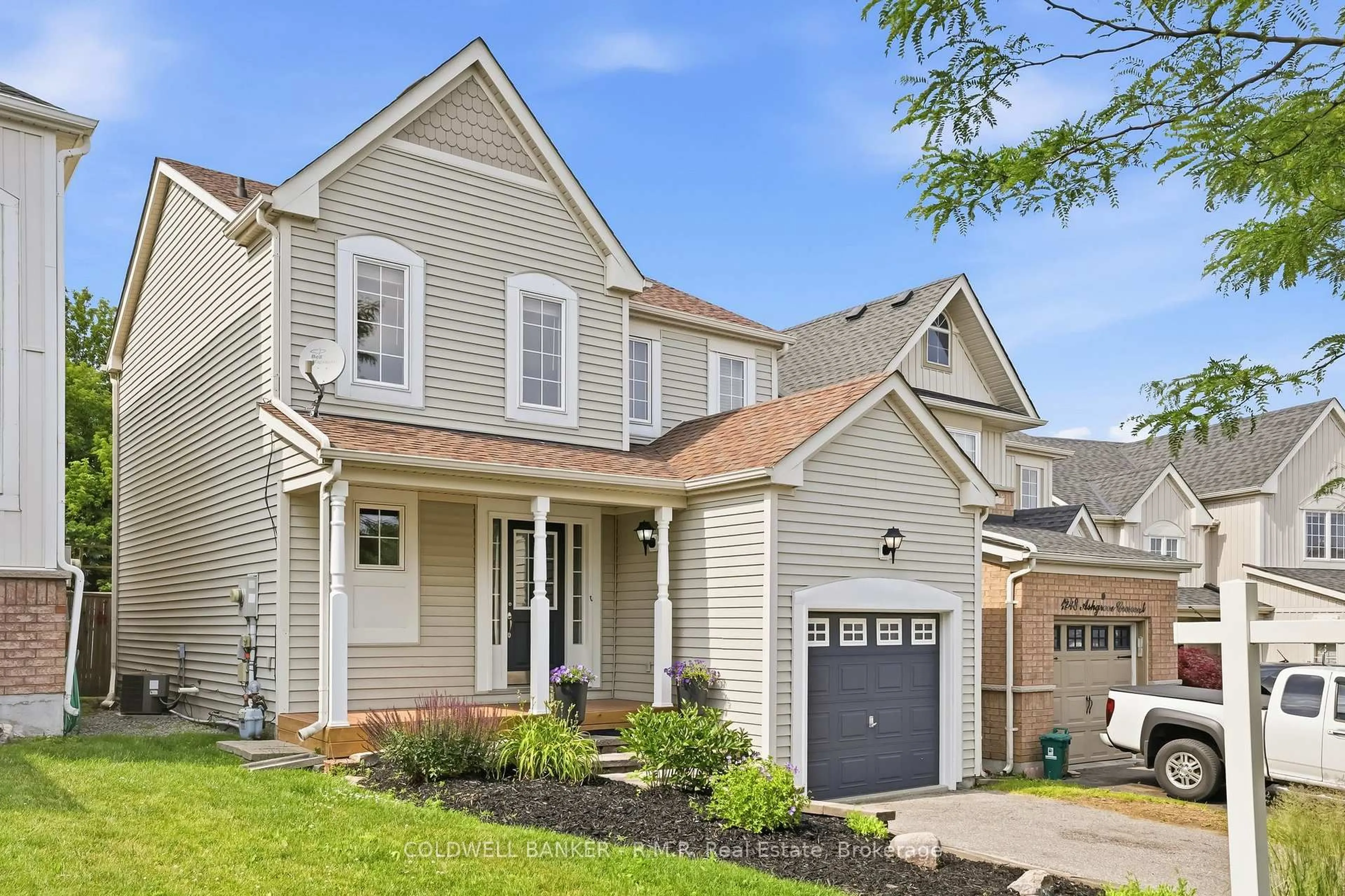 Home with vinyl exterior material, street for 1244 Ashgrove Cres, Oshawa Ontario L1K 3A4