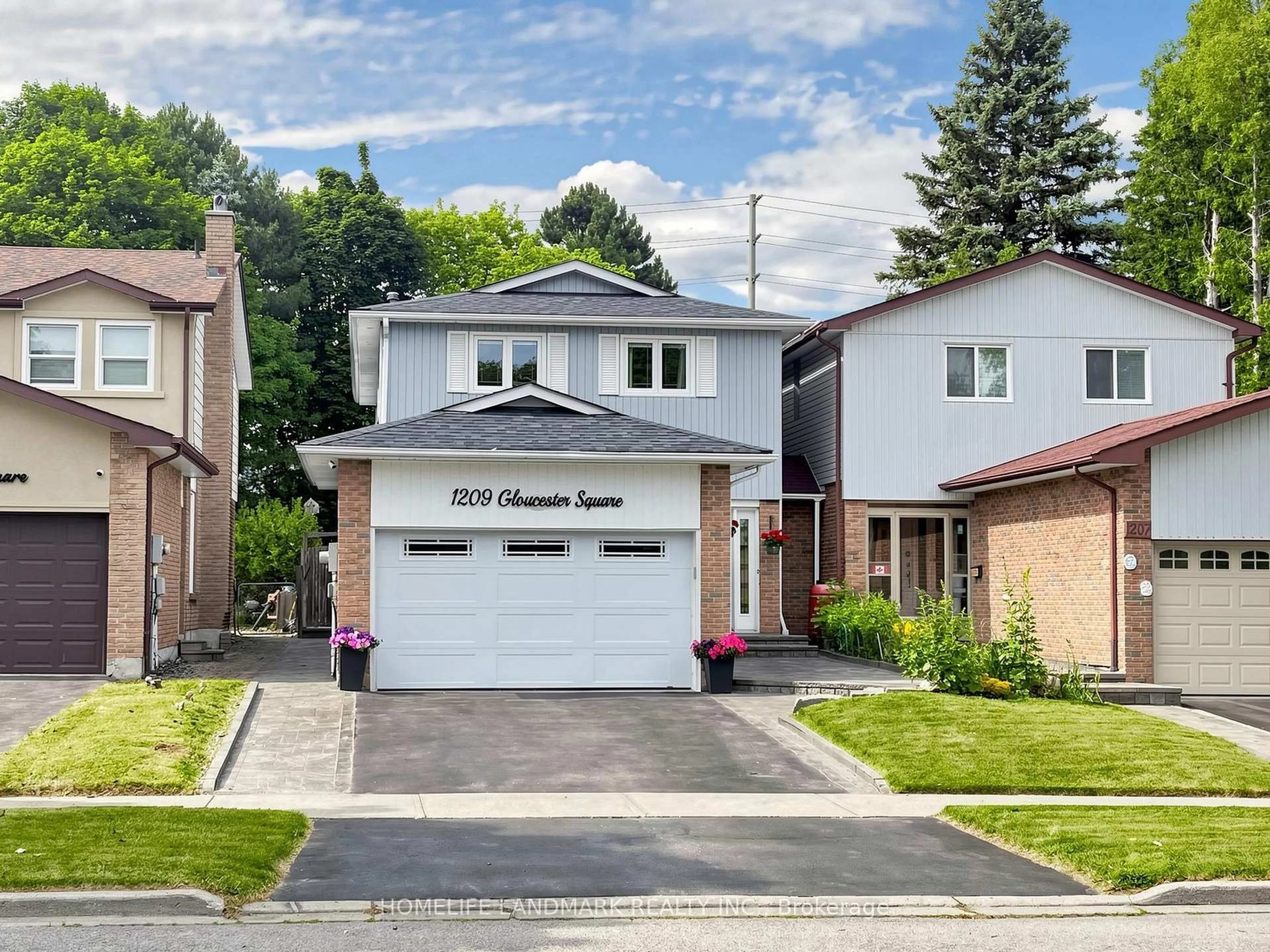 Home with brick exterior material, street for 1209 Gloucester Sq, Pickering Ontario L1V 3P7