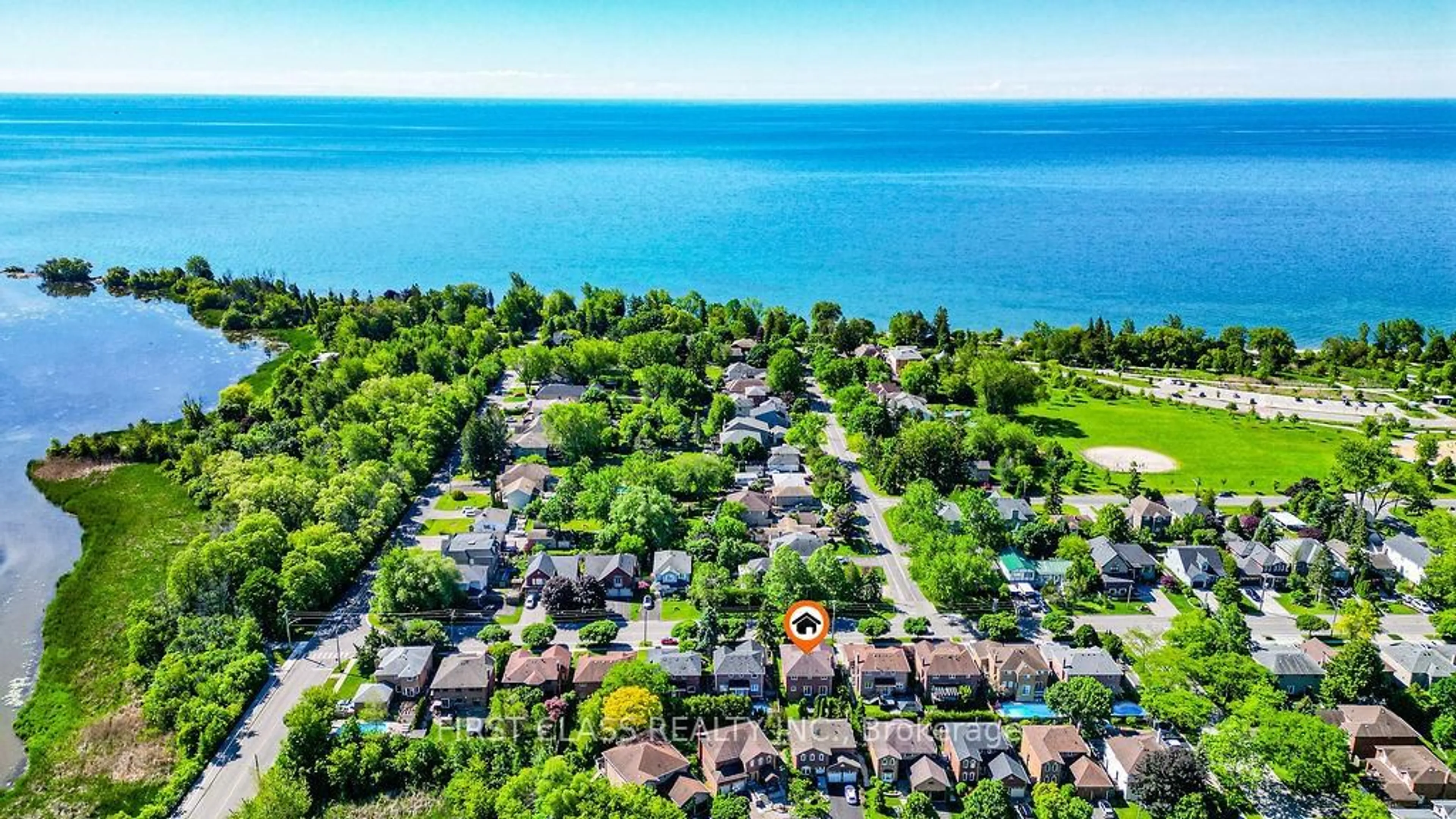 A pic from outside/outdoor area/front of a property/back of a property/a pic from drone, water/lake/river/ocean view for 2992 Range Line Rd, Ajax Ontario L1S 6V9