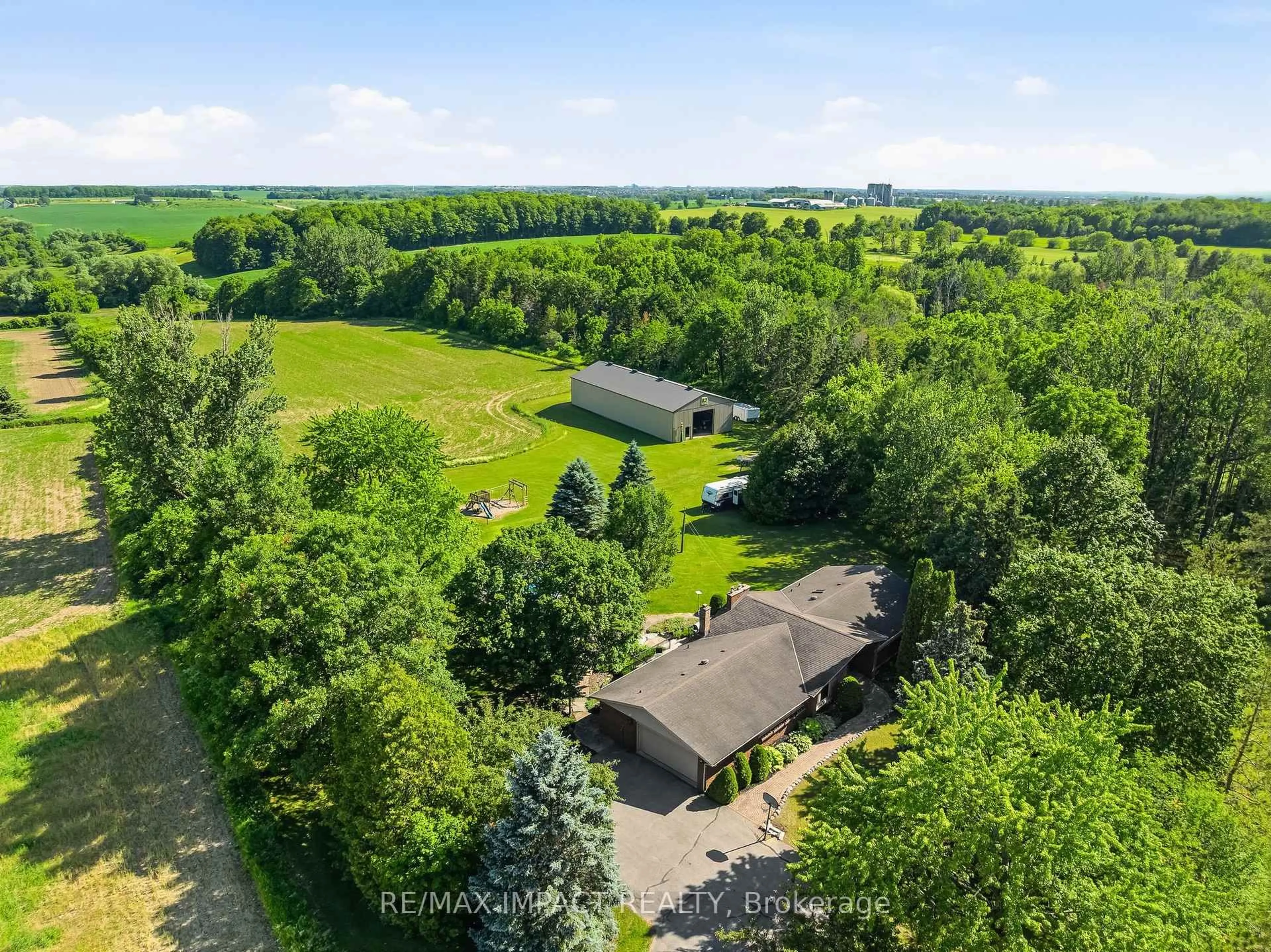 A pic from outside/outdoor area/front of a property/back of a property/a pic from drone, forest/trees view for 1597 Concession Road 7 Rd, Clarington Ontario L0B 1J0