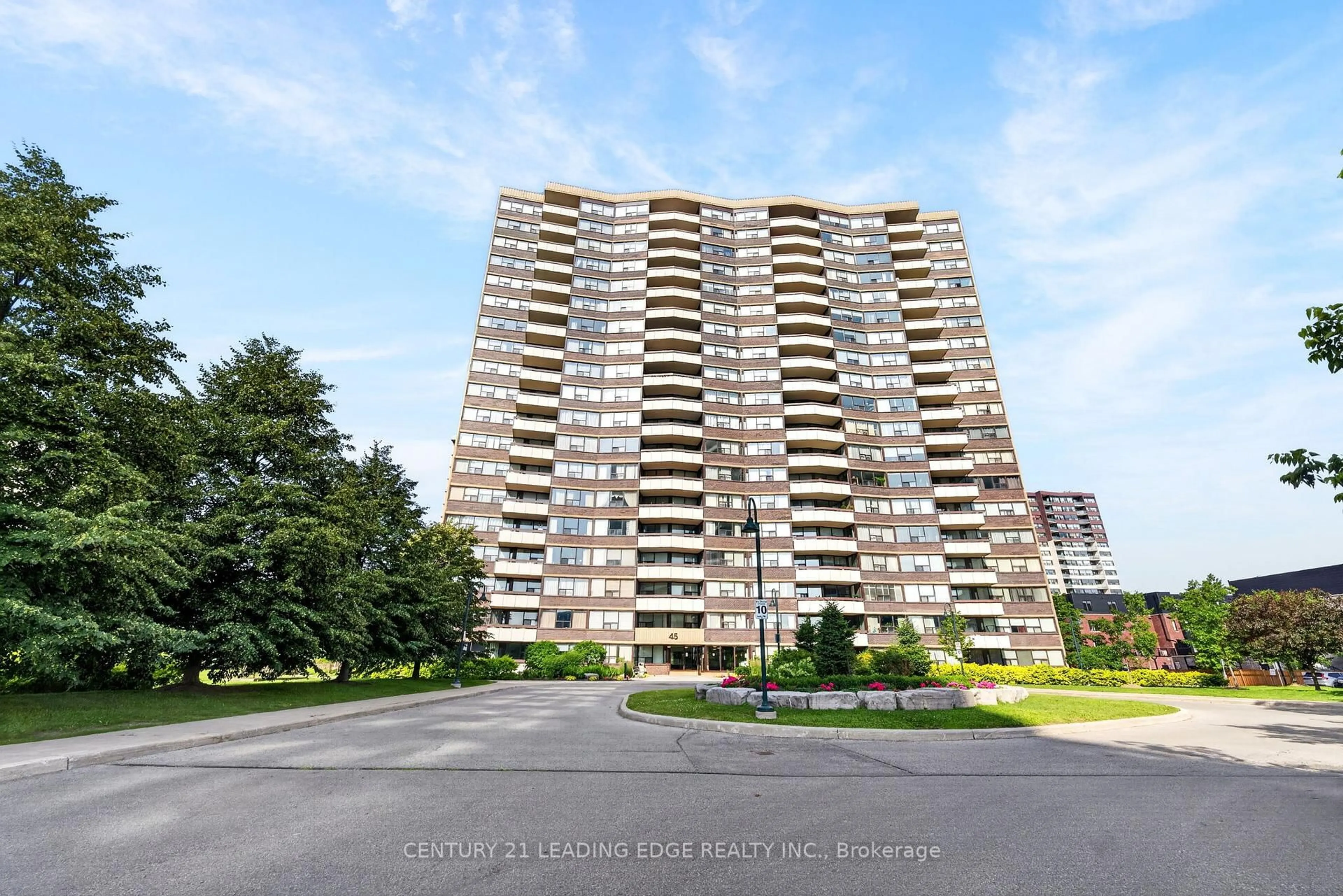 A pic from outside/outdoor area/front of a property/back of a property/a pic from drone, unknown for 45 Huntingdale Blvd #1406, Toronto Ontario M1W 2N8