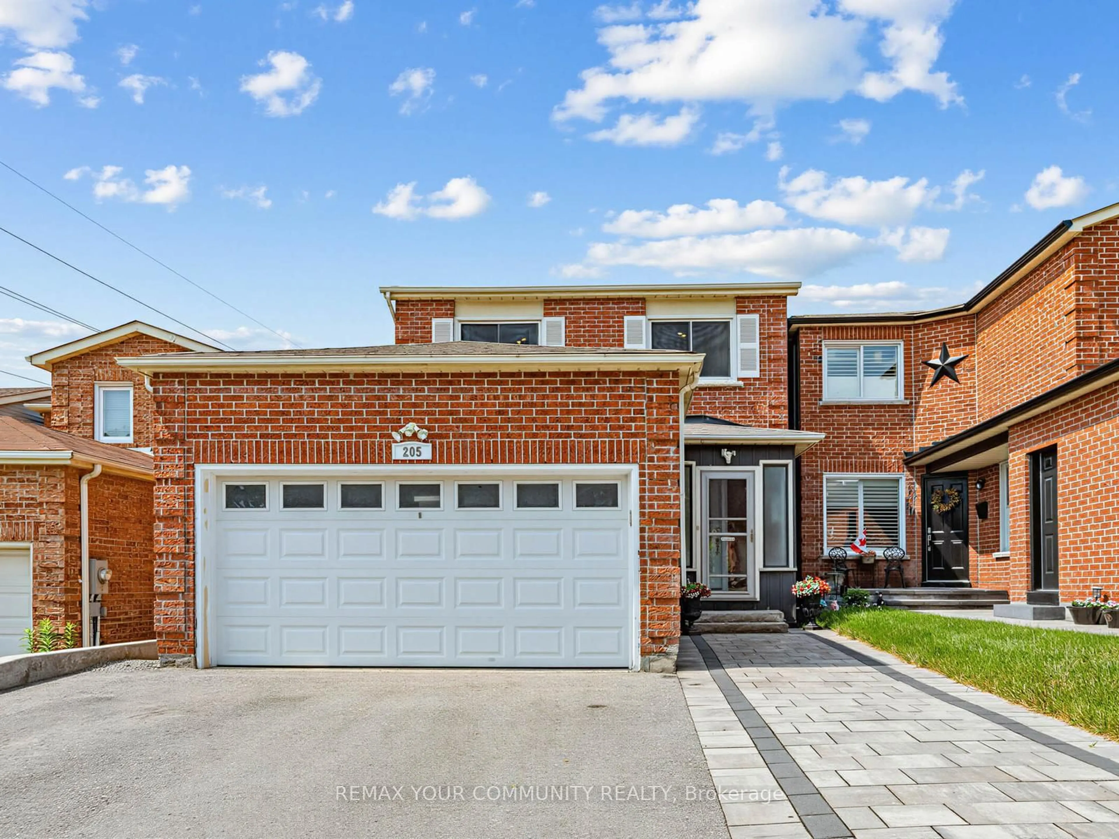 Home with brick exterior material, street for 205 Glen Hill Dr, Whitby Ontario L1N 7J5