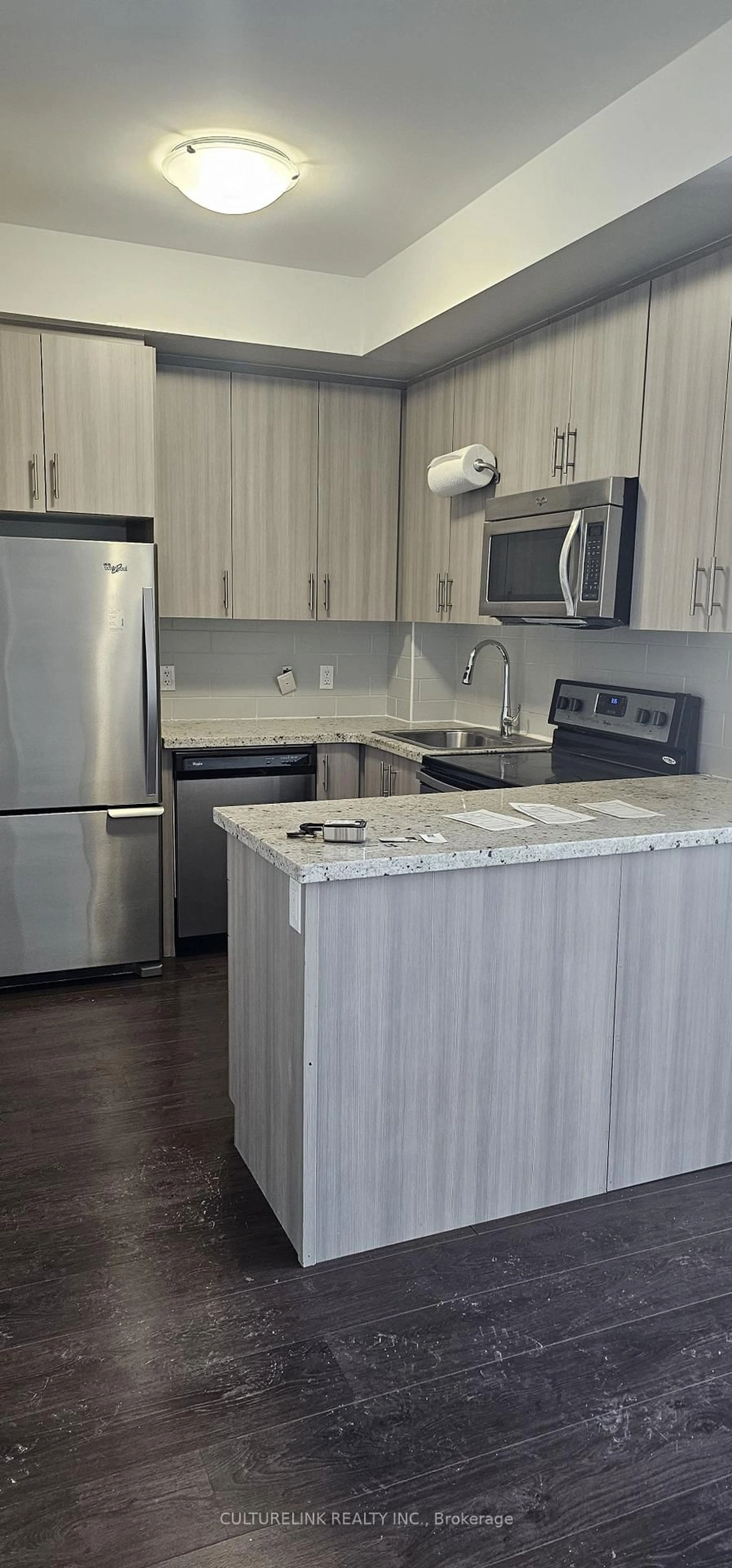 Standard kitchen, wood/laminate floor for 185 Bonis Ave #2010, Toronto Ontario M1T 0A4