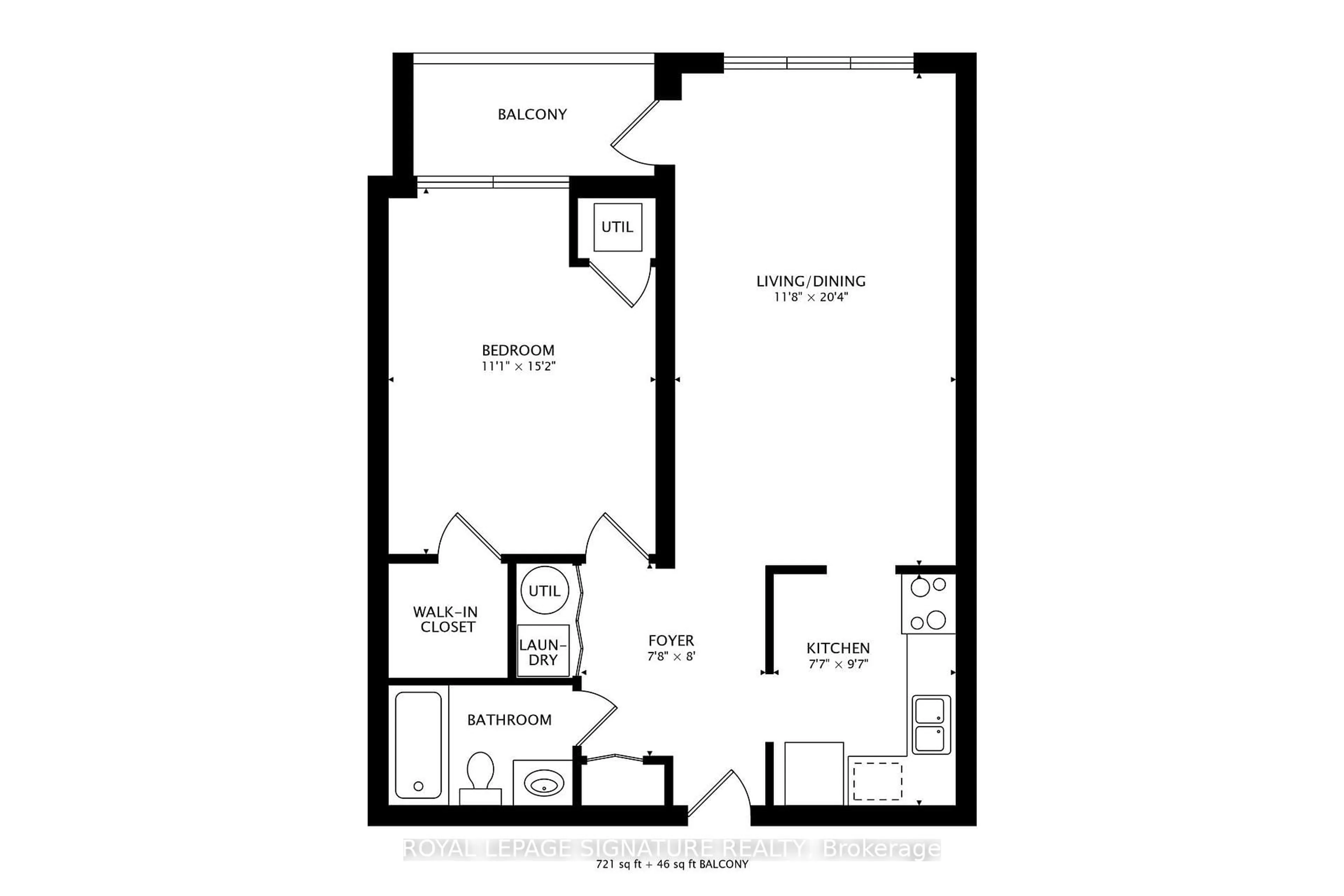 Floor plan for 1091 Kingston Rd #614, Toronto Ontario M1N 4E5