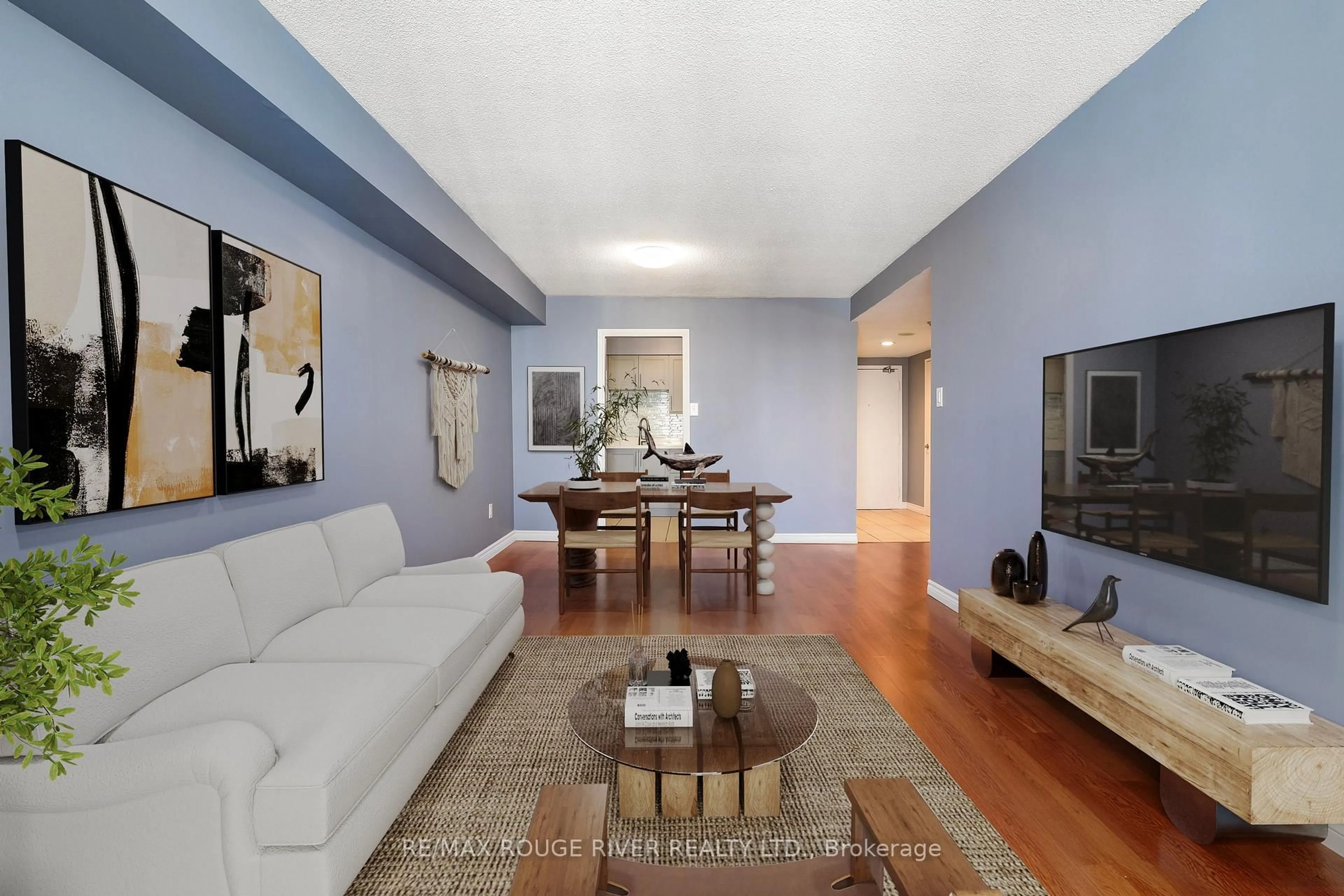 Living room with furniture, unknown for 15 Sewells Rd #1005, Toronto Ontario M1B 3V7