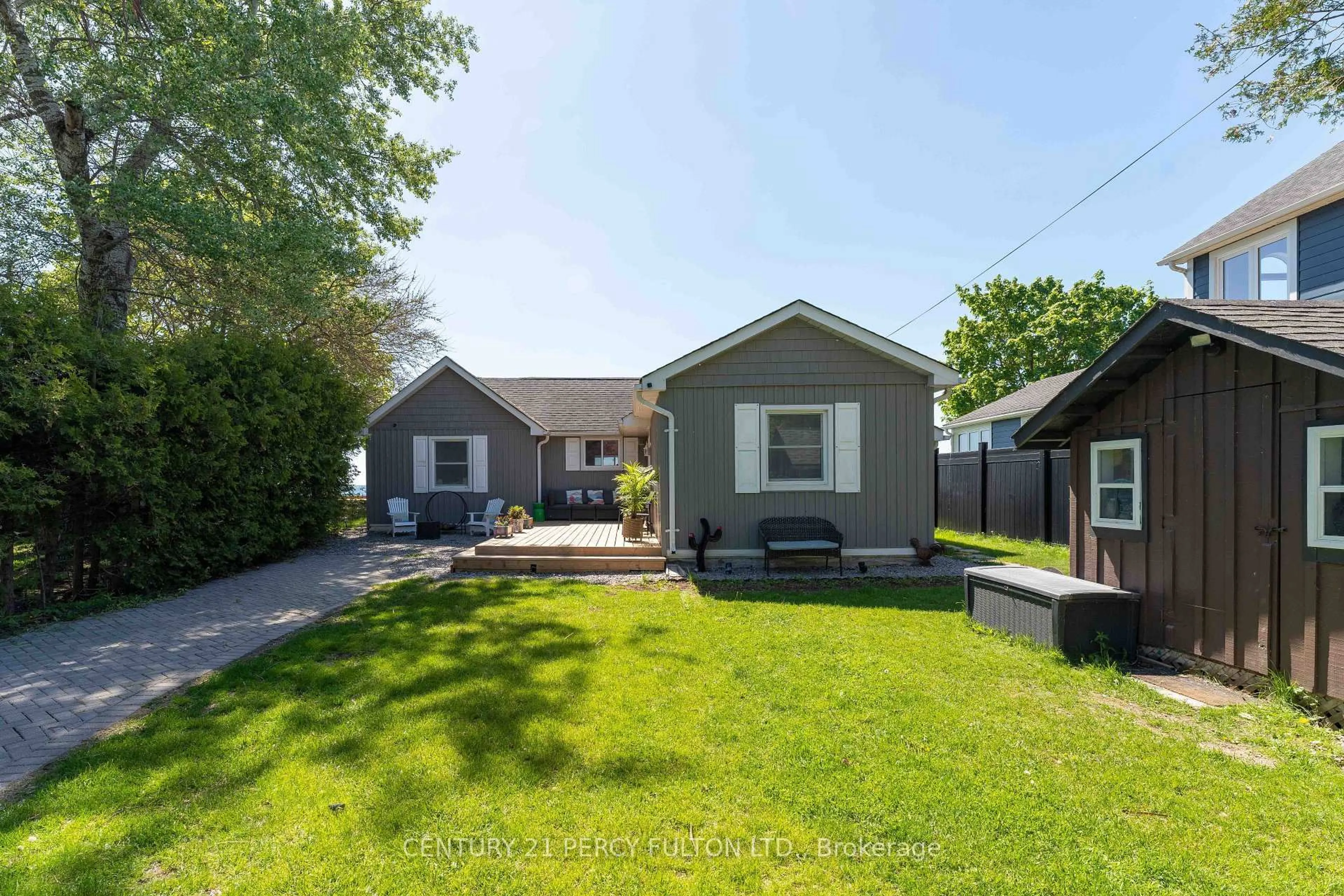 A pic from outside/outdoor area/front of a property/back of a property/a pic from drone, street for 127 Cedar Crest Beach Rd, Clarington Ontario L1C 3K3