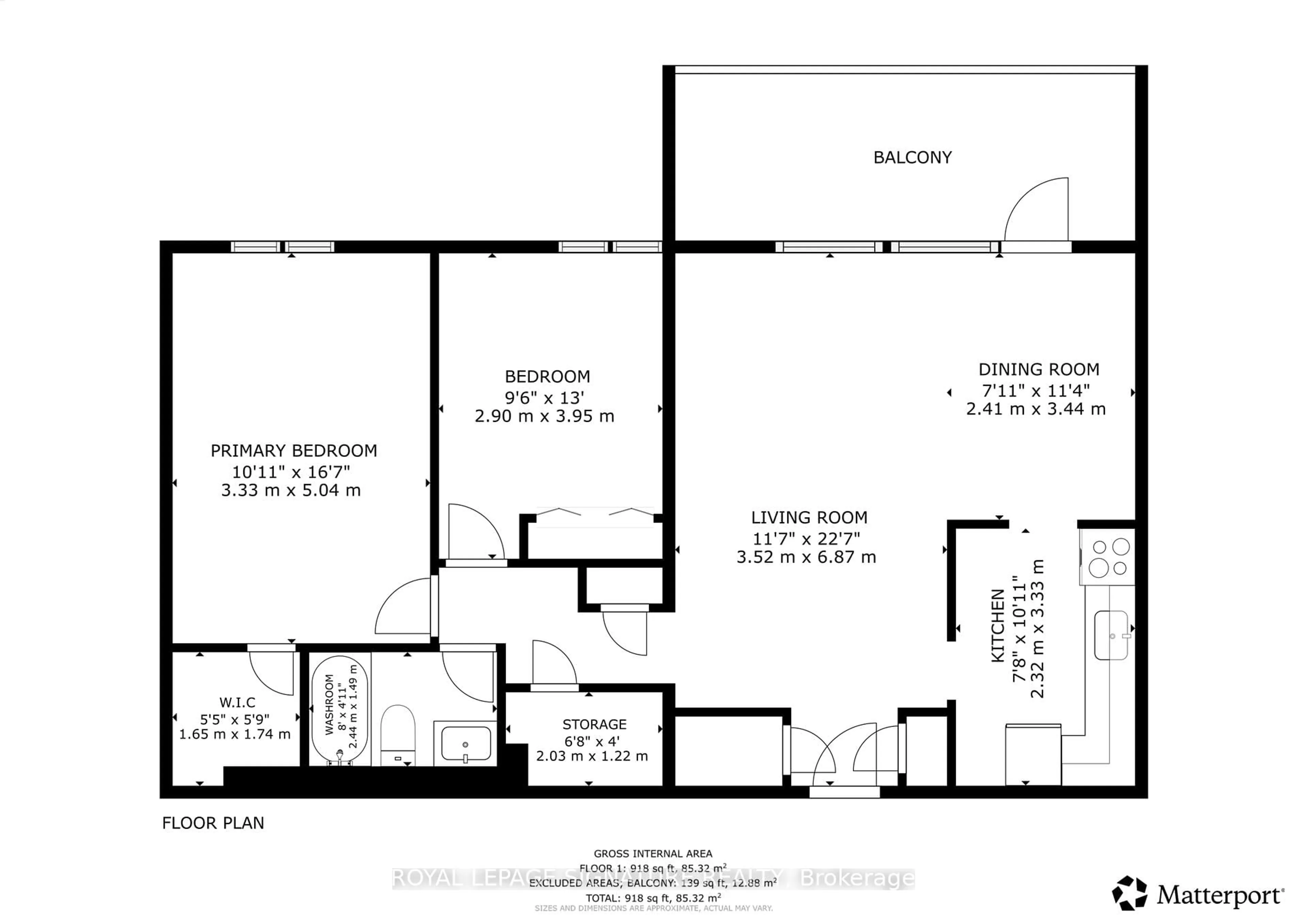 Floor plan for 2550 Pharmacy Ave #703, Toronto Ontario M1W 1H9